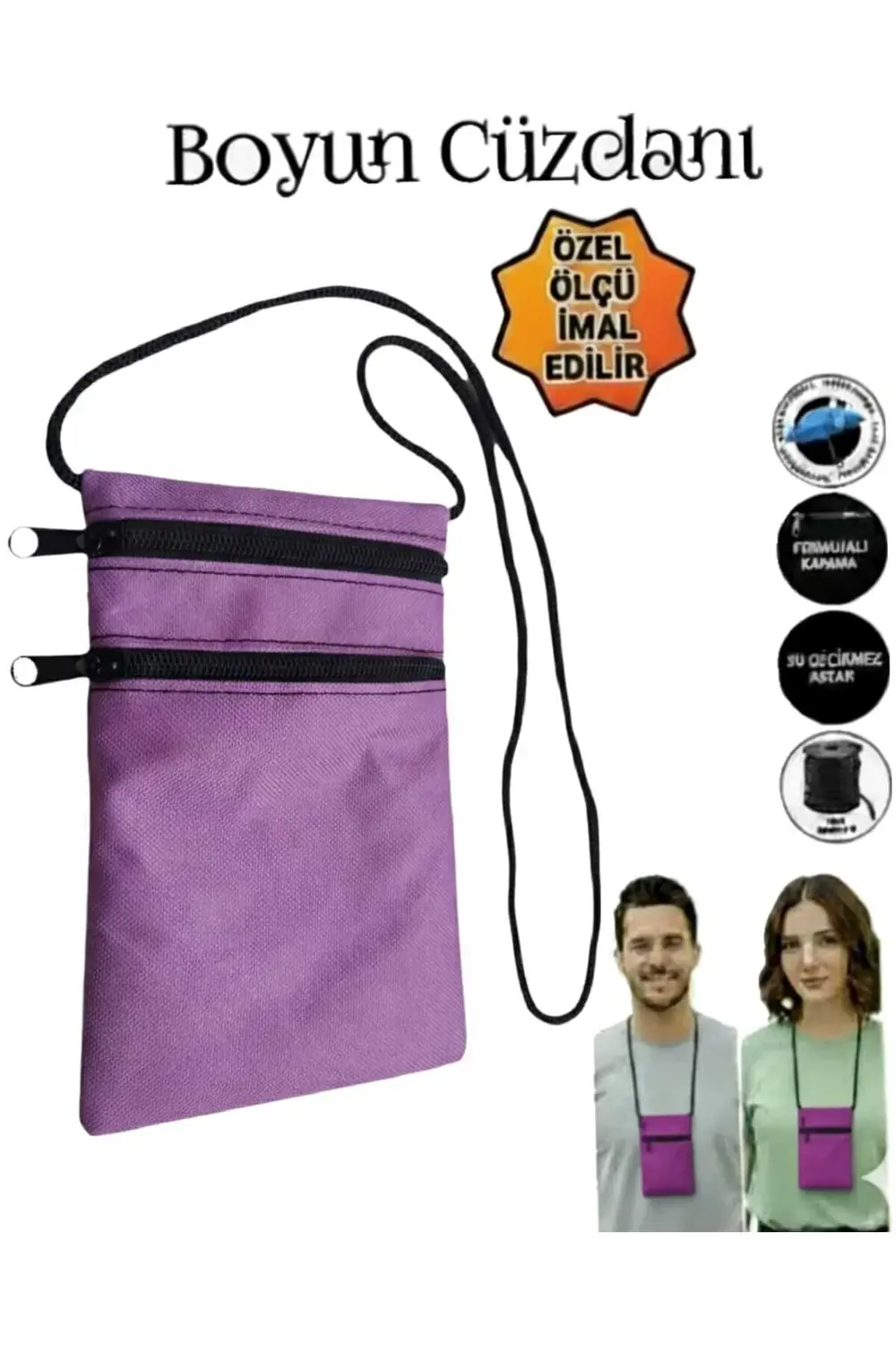 Asker Umre Hac Su Geçirmez Telefon Ve Para Boyun Cüzdanı Günlük K