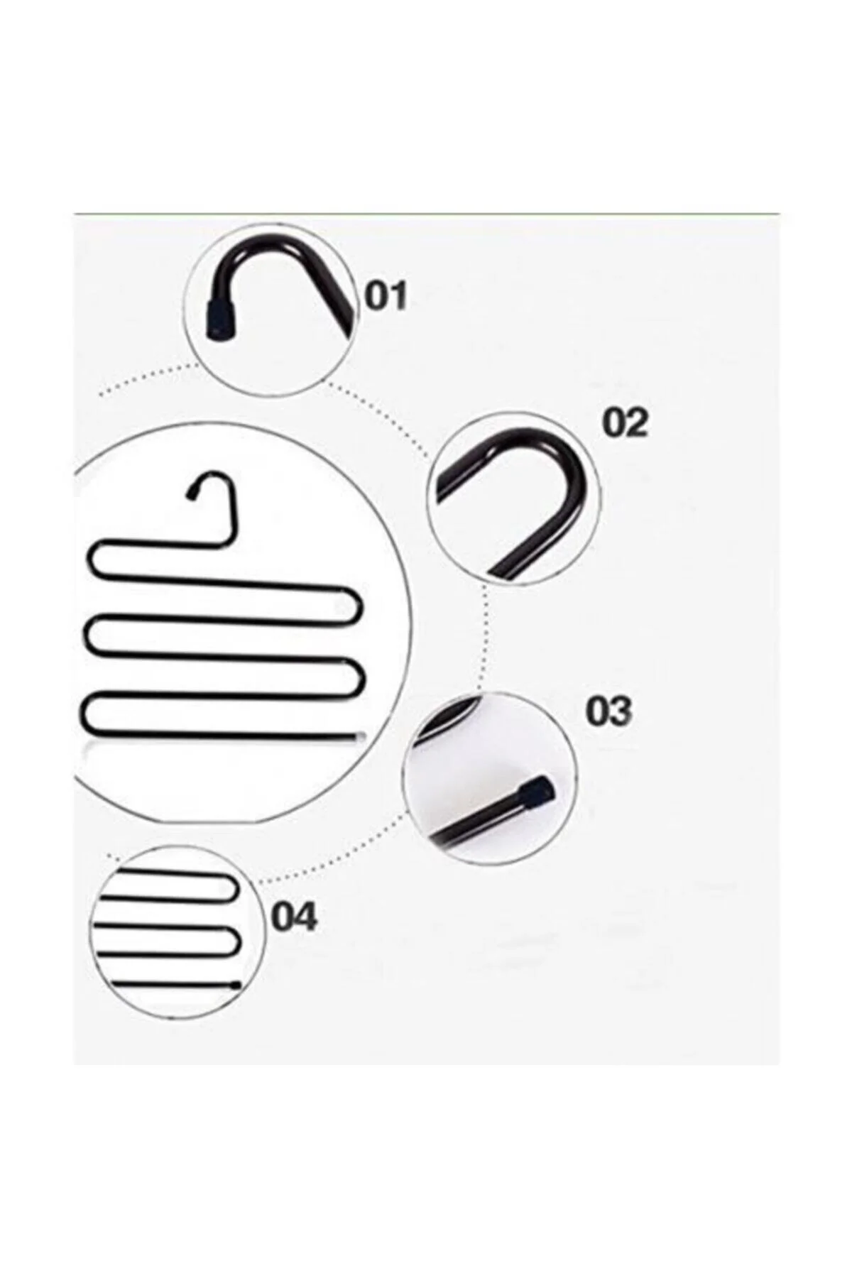 Askı 5 Katlı Metal Dolap Içi Pantolon Bluz Elbise Eşarp Şal Atkı 