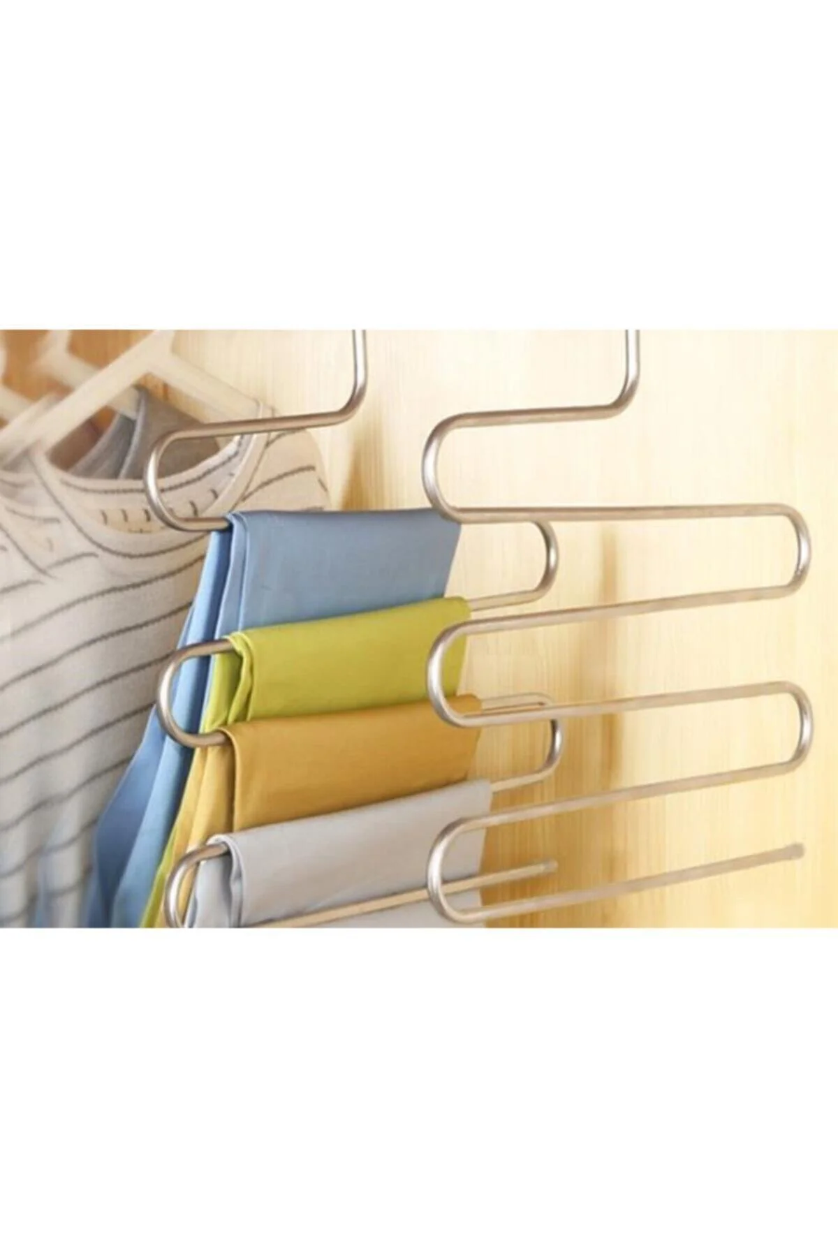 Askı 5 Katlı Metal Dolap Içi Pantolon Bluz Elbise Eşarp Şal Atkı 