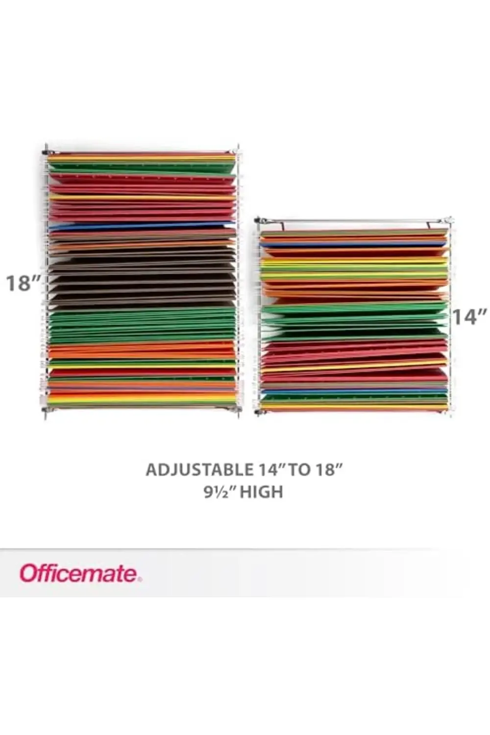 Askılı Dosya Çerçevesi, Mektup Boyutu, Ayarlanabilir 30,5 cm ila