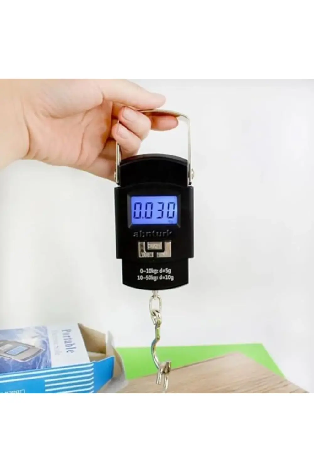 Askılı Elektronik 5g El Terazisi 50kg Baskül Kapasite Terazi Tart