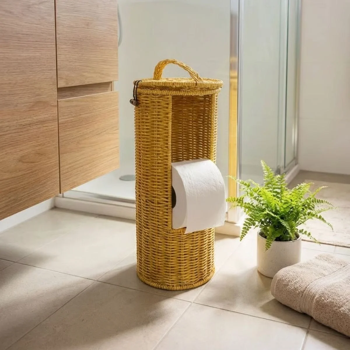 Askılı Plastik Rattan Tuvalet Kâğıdı Standı – Hasır Görünümlü, Kapaklı, Yedekli Wc Kâğıtlık, Banyo Ve Tuvalet İçin Dekoratif Organizer Bx40 Fiyatı, Yorumları ve Özellikleri
