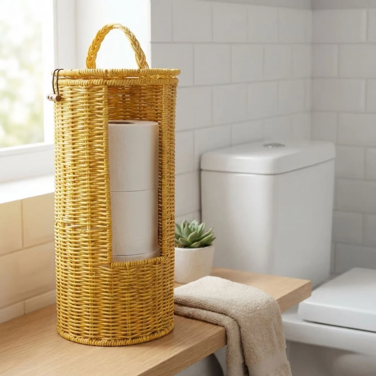Askılı Plastik Rattan Tuvalet Kâğıdı Standı – Hasır Görünümlü, Kapaklı, Yedekli Wc Kâğıtlık, Banyo Ve Tuvalet İçin Dekoratif Organizer Bx40 Fiyatı, Yorumları ve Özellikleri