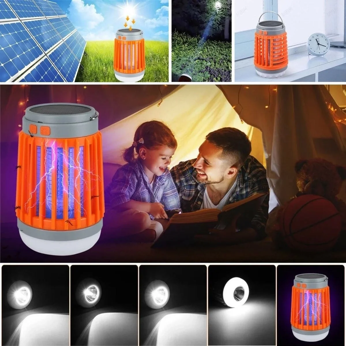 Askılı Solar Enerji İle Şarj Olabilen Sinek Öldürücü Kamp Feneri Işıldak Askılı Solar Enerji İle Şarj Olabilen Sinek Öldürücü Kamp Feneri Işıldak