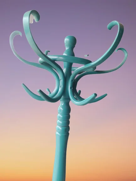Askılık 18194 Bambu Model DEMONTE Turkuaz Renk Parlak Boya Şık sa Askılık 18194 Bambu Model DEMONTE Turkuaz Renk Parlak Boya Şık sa