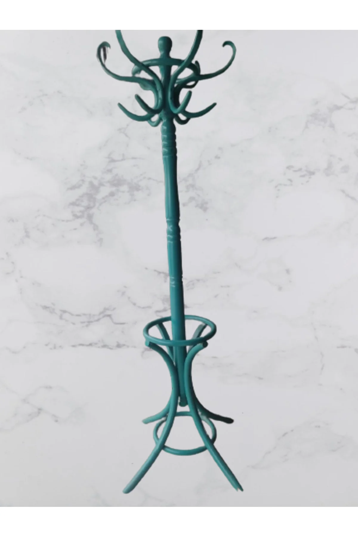 Askılık 18194 Bambu Model DEMONTE Turkuaz Renk Parlak Boya Şık sağlam El yapım Askılık 18194 Bambu Model DEMONTE Turkuaz Renk Parlak Boya Şık sağlam El yapım - Görsel 3