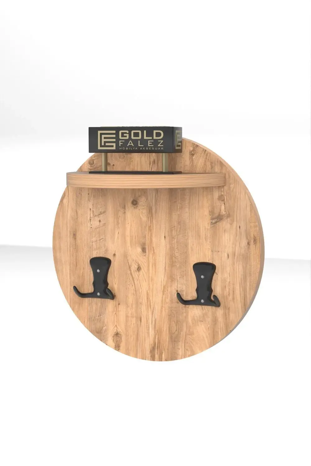 Askılık Duvar Elbise Askılığı Portmanto Üstü Ceviz