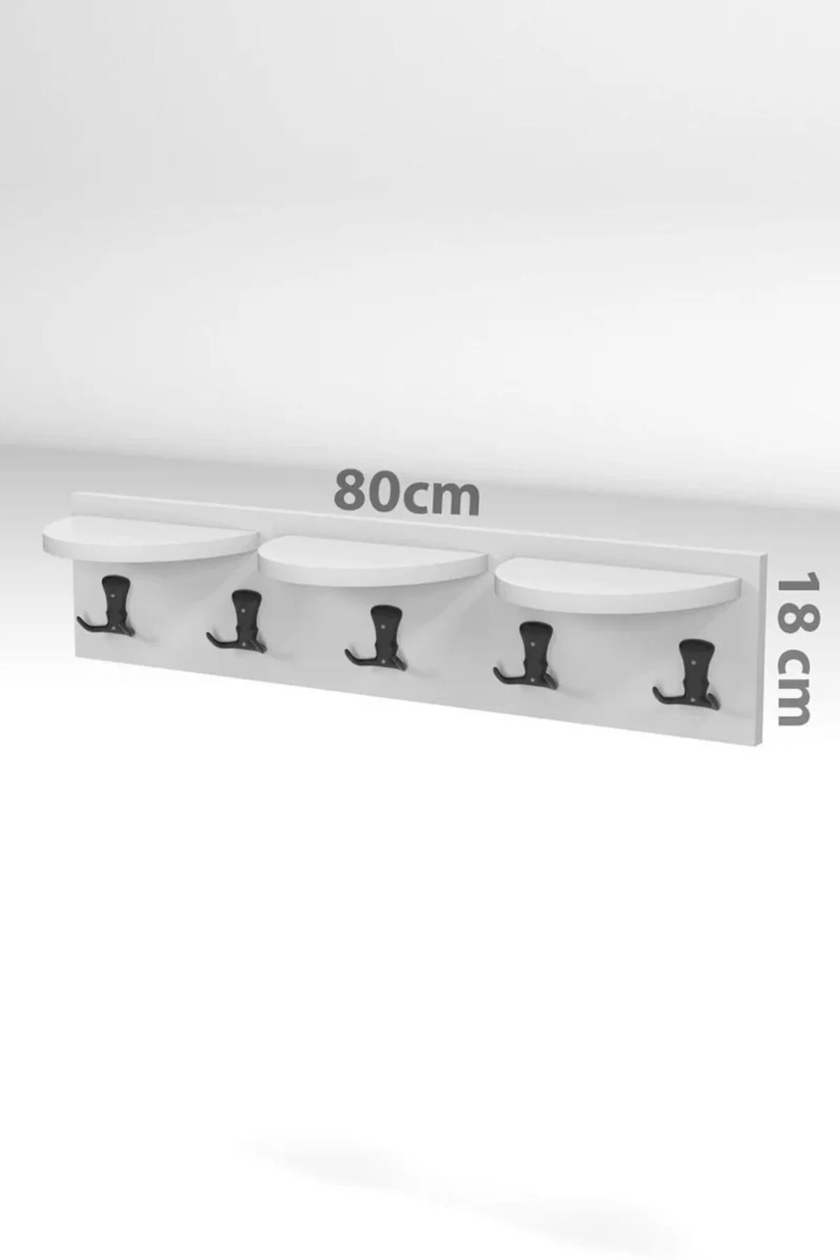 Askılık Duvar Elbise Askılığı Portmanto 80 Cm Efes Düz