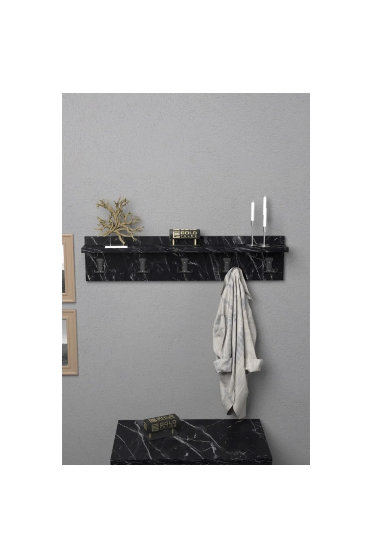 Askılık Duvar Elbise Askılığı Portmanto 80 Cm Bendir Düz