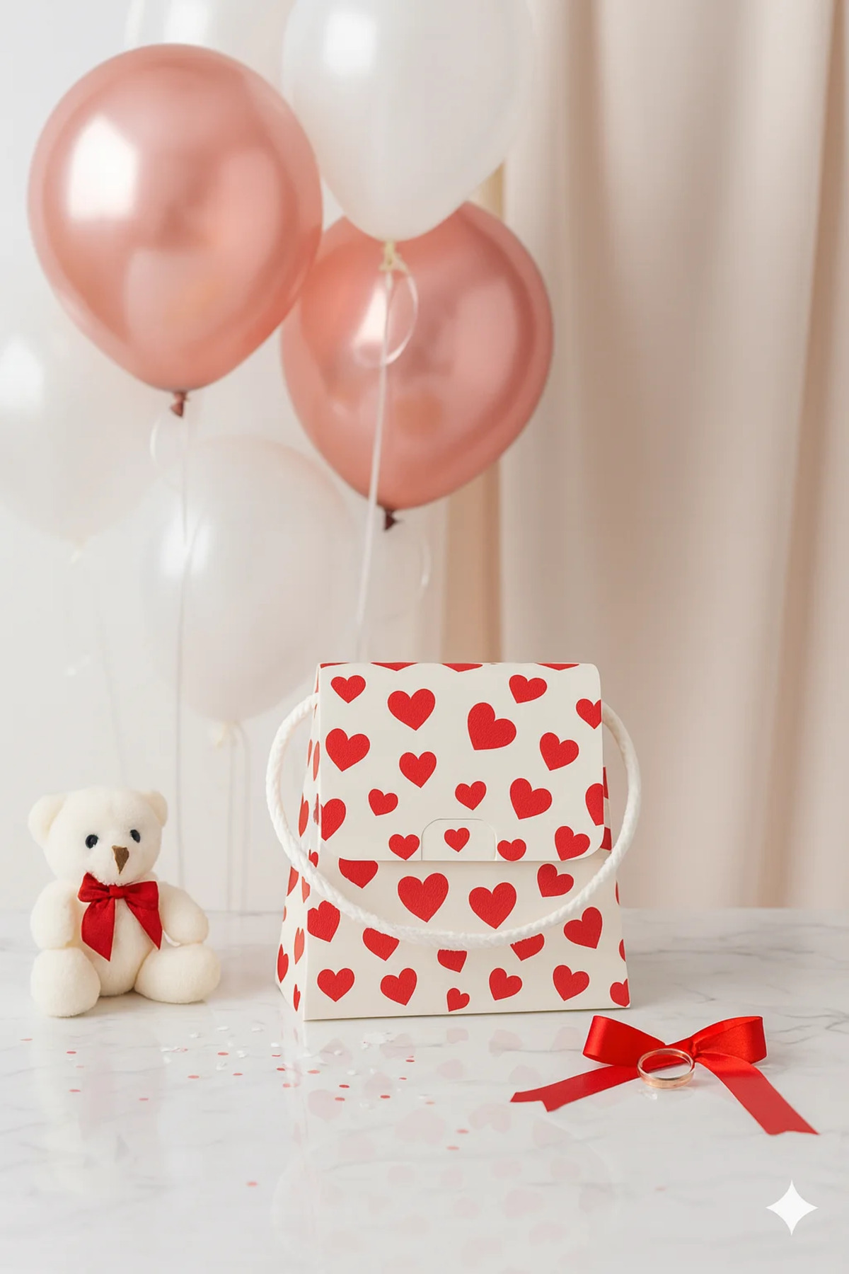 Aşkın Işığı 2’li Hediyelik Karton Çanta–Sevgililer Günü ve Özel G