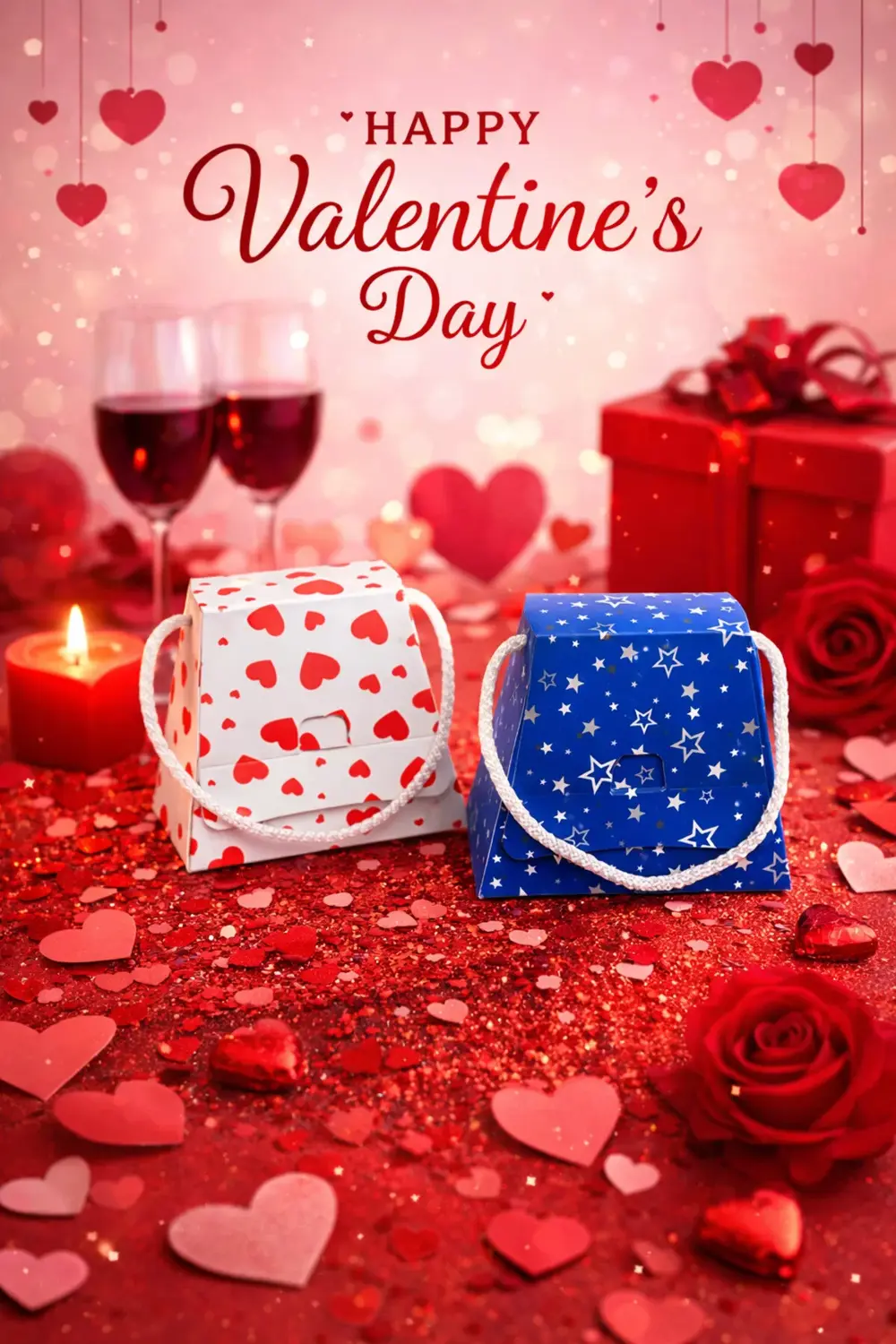 Aşkın Işığı 2’li Hediyelik Karton Çanta–Sevgililer Günü ve Özel G Aşkın Işığı 2’li Hediyelik Karton Çanta–Sevgililer Günü ve Özel G