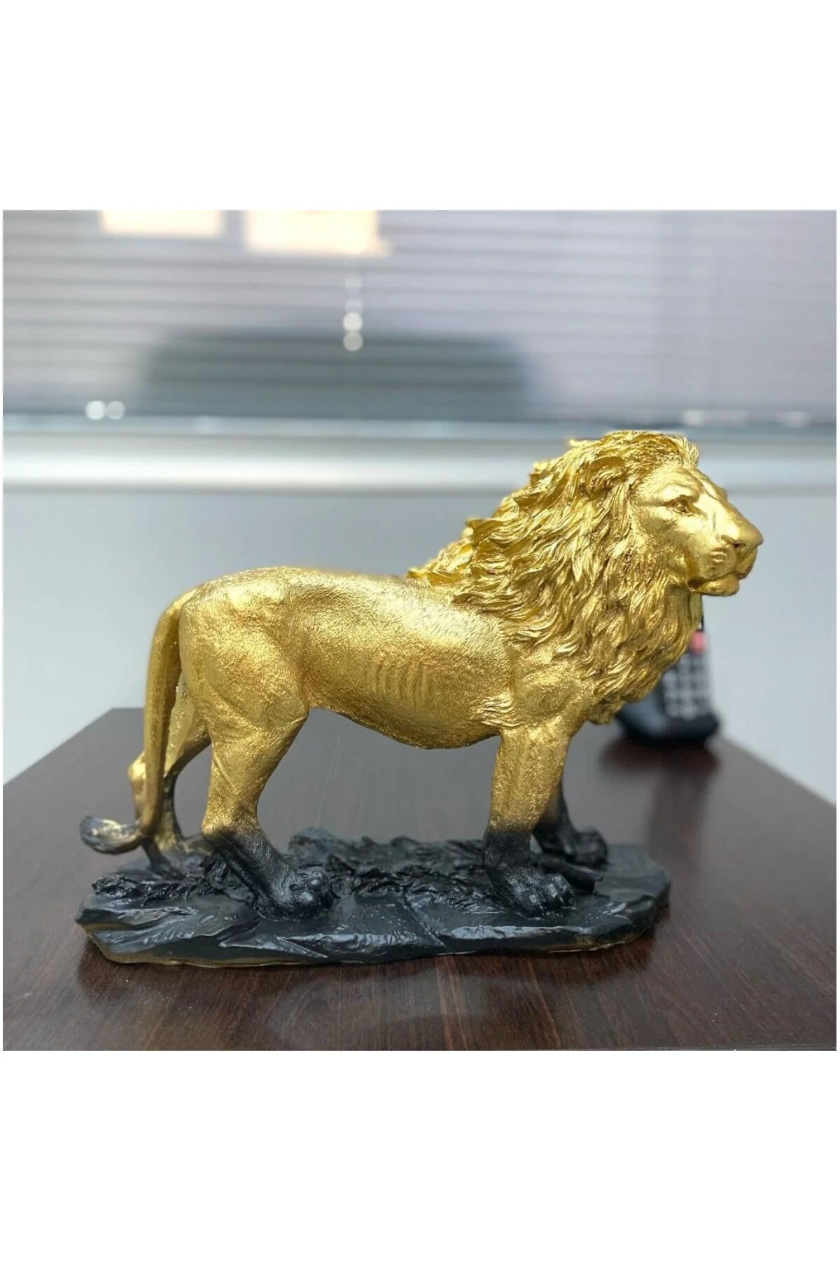 Aslan Biblo Heykel Siyah-Gold SİYAH (Gold Detaylı)