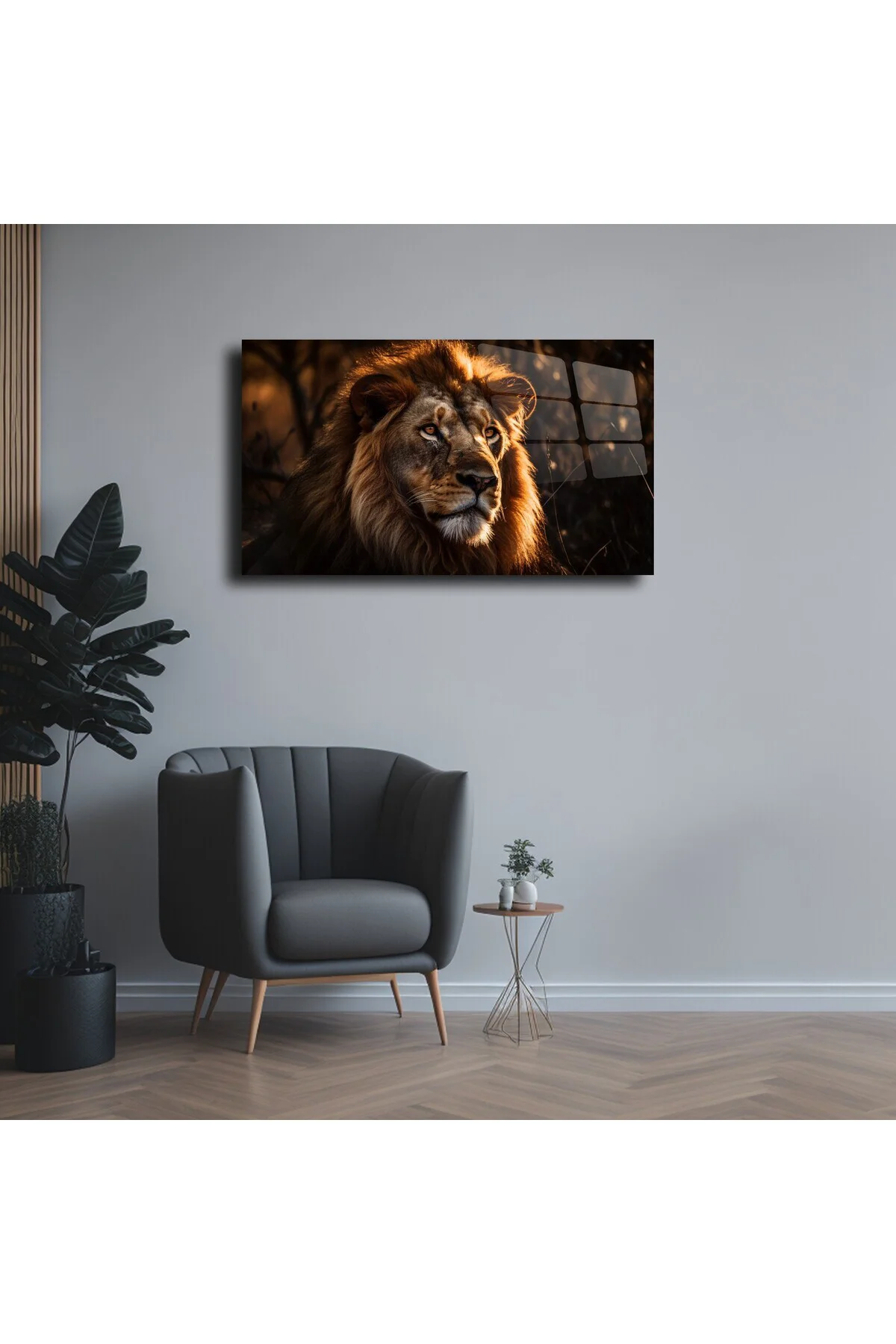 Aslan Cam Tablo Duvar Dekoru 2