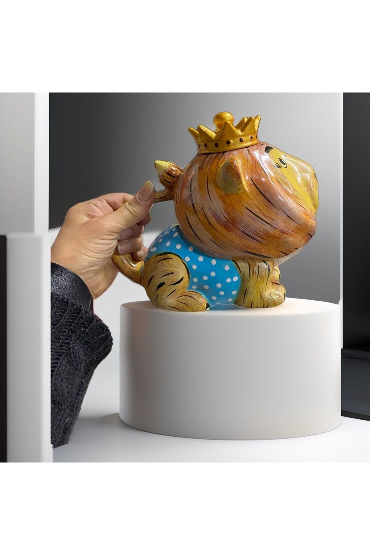 Elif Aksesuar Aslan Şekilli Porselen Demlik 800 Ml