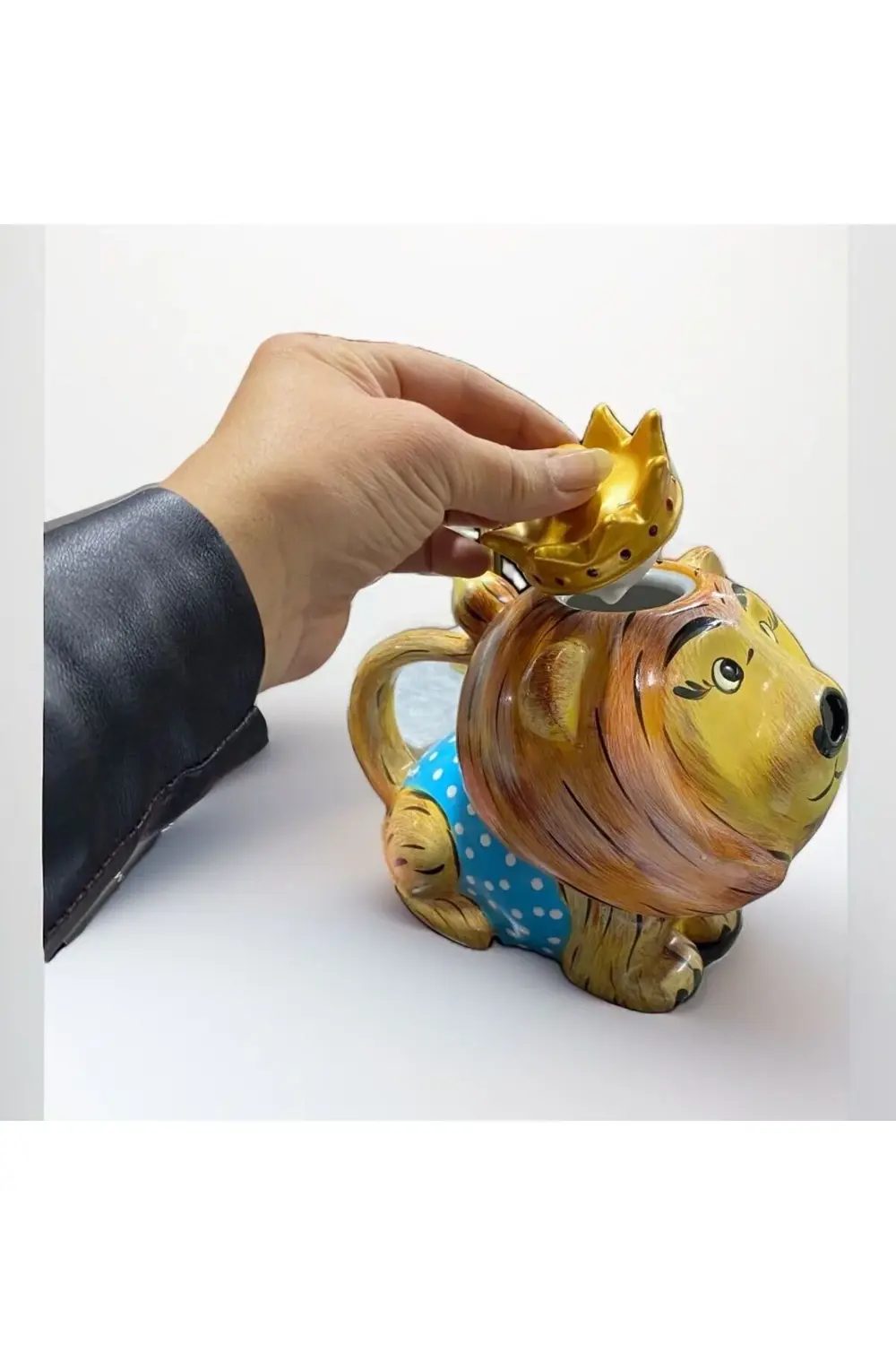 Aslan Şekilli Porselen Demlik 800 ml