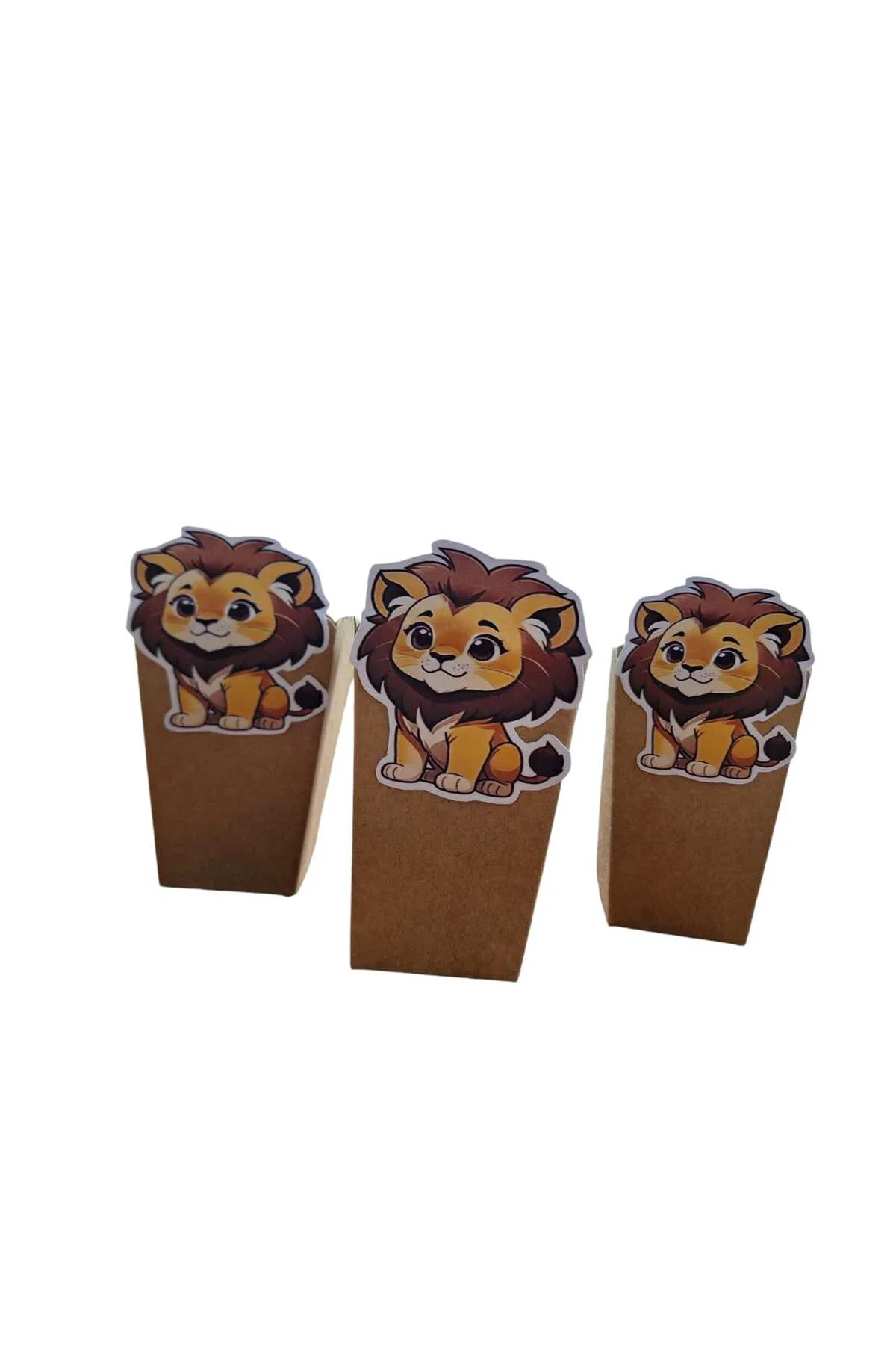 ASLAN TEMALI POPCORN MISIR KUTUSU 8 Lİ