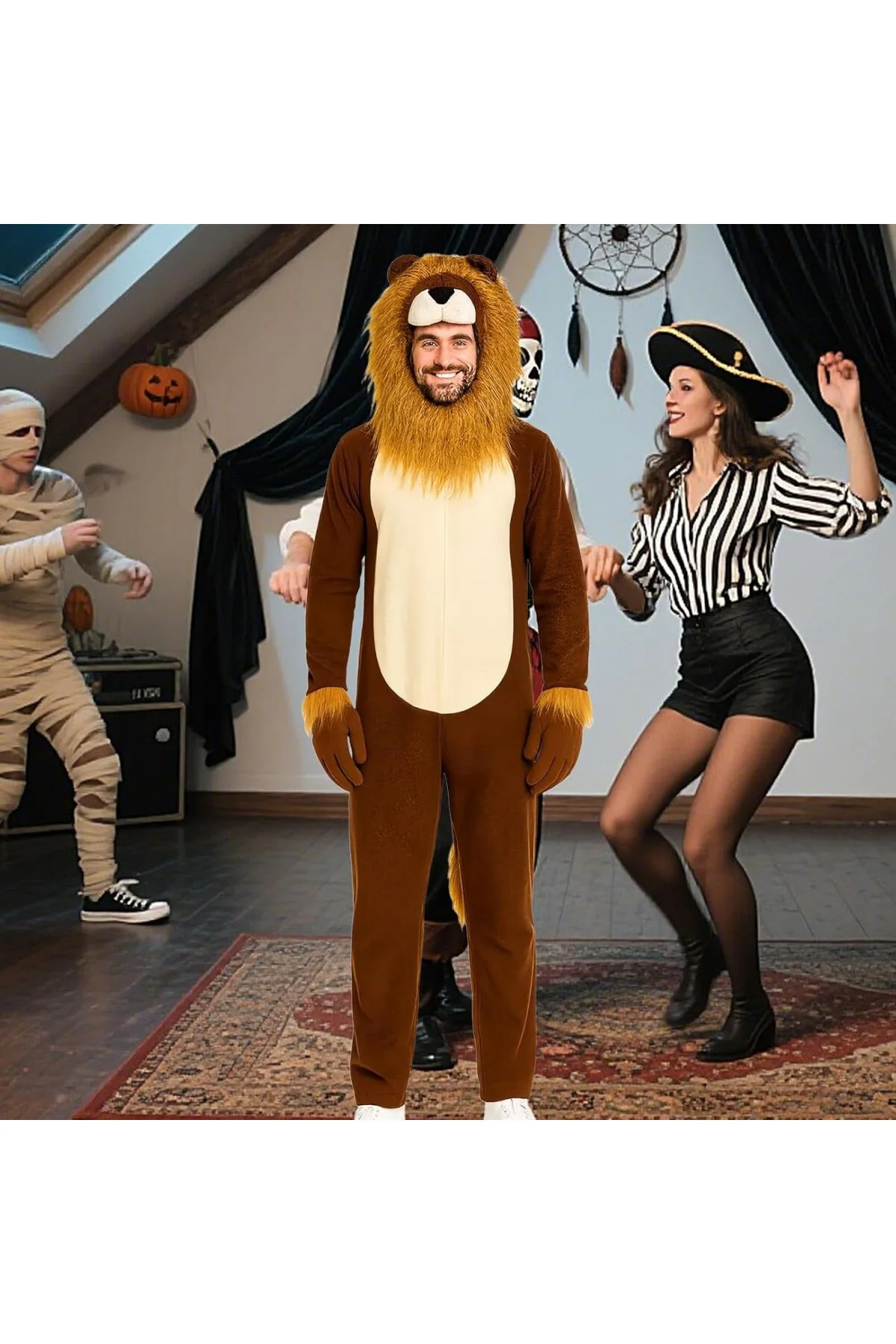 Aslan Yelesi Kostüm | Aslan Rol Oynama Kostümü, Sahne Performansı Okul Oyunu Cosplay Etkinliği