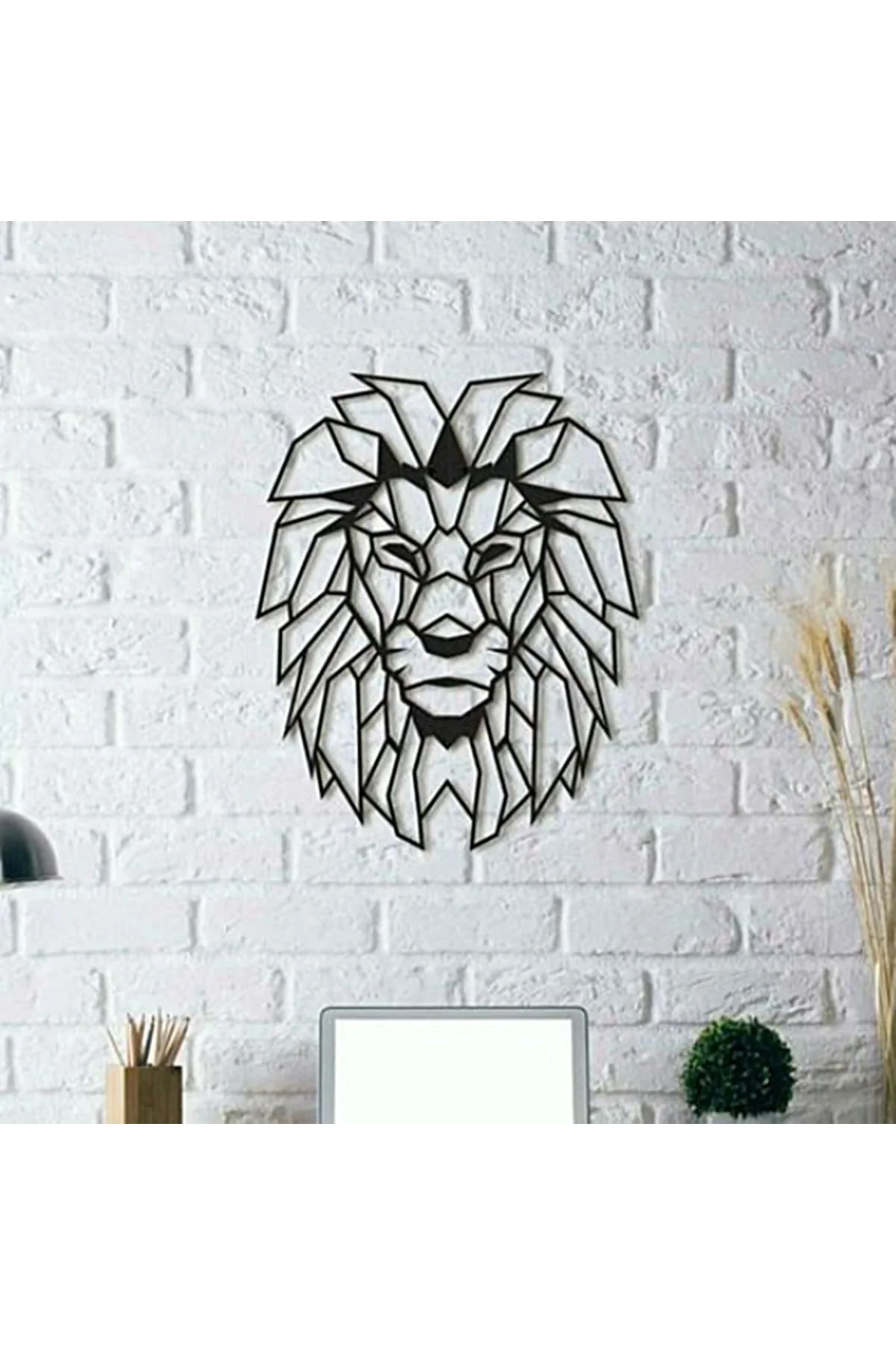 Aslan Yüzü Duvar Dekoru 30 Cm