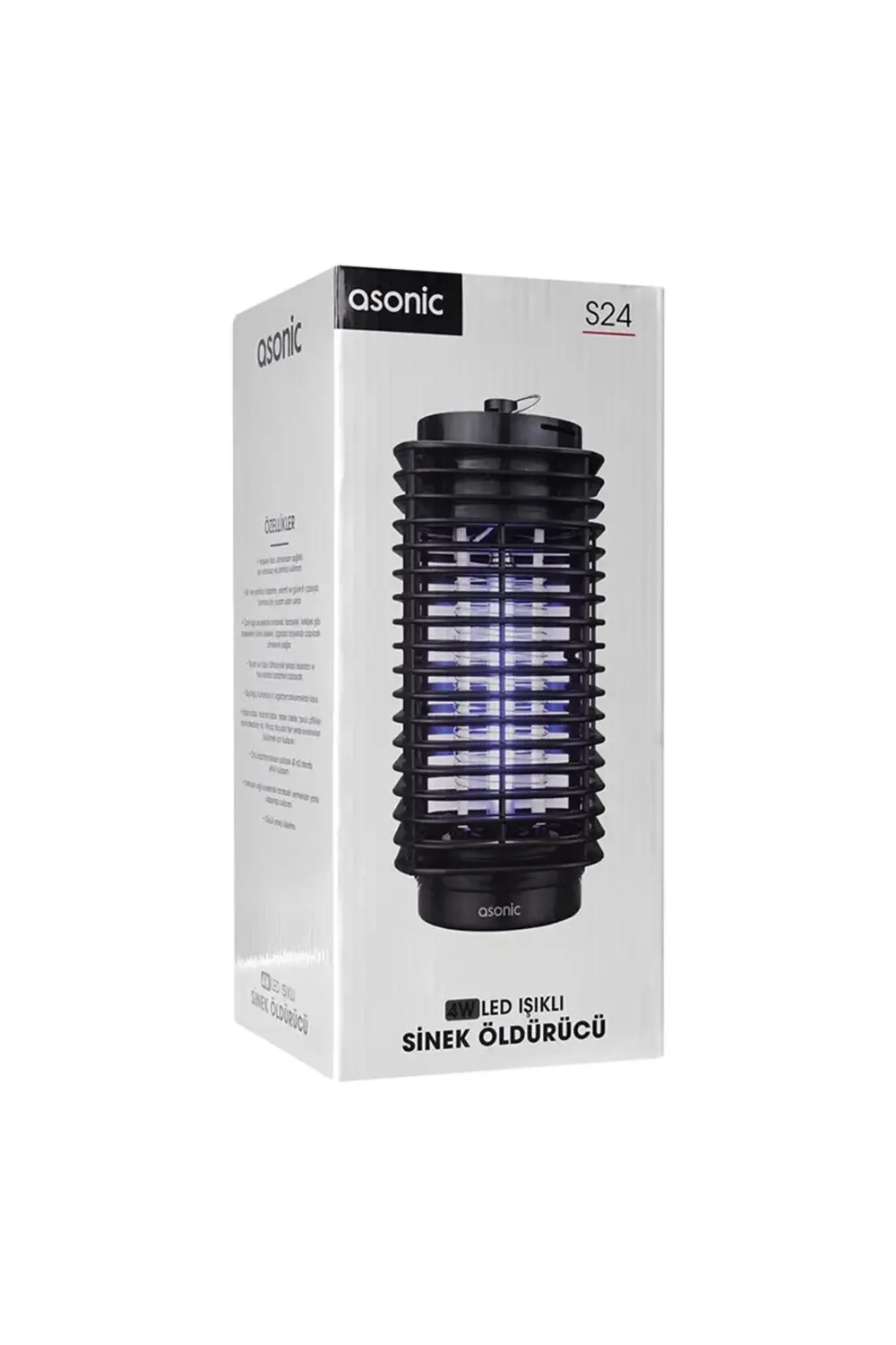 ASONIC S24 4 WATT SİYAH LED IŞIKLI SİNEK ÖLDÜRÜCÜ