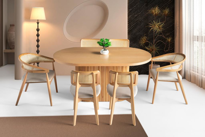 Sivas Gözde Mobilya Asos Zion Gazel  Ağaç Oval Yemek Masa 6 Sandalye Takımı