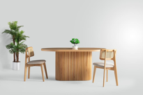 Sivas Gözde Mobilya Asos Zion Gazel  Ağaç Oval Yemek Masa 6 Sandalye Takımı