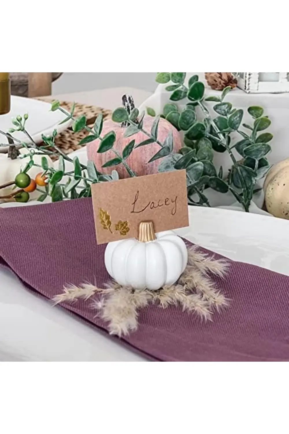 Aspen 25360NA Rustik Kabak Masa Dekorasyonu, Reçine, Beyaz/Zengin