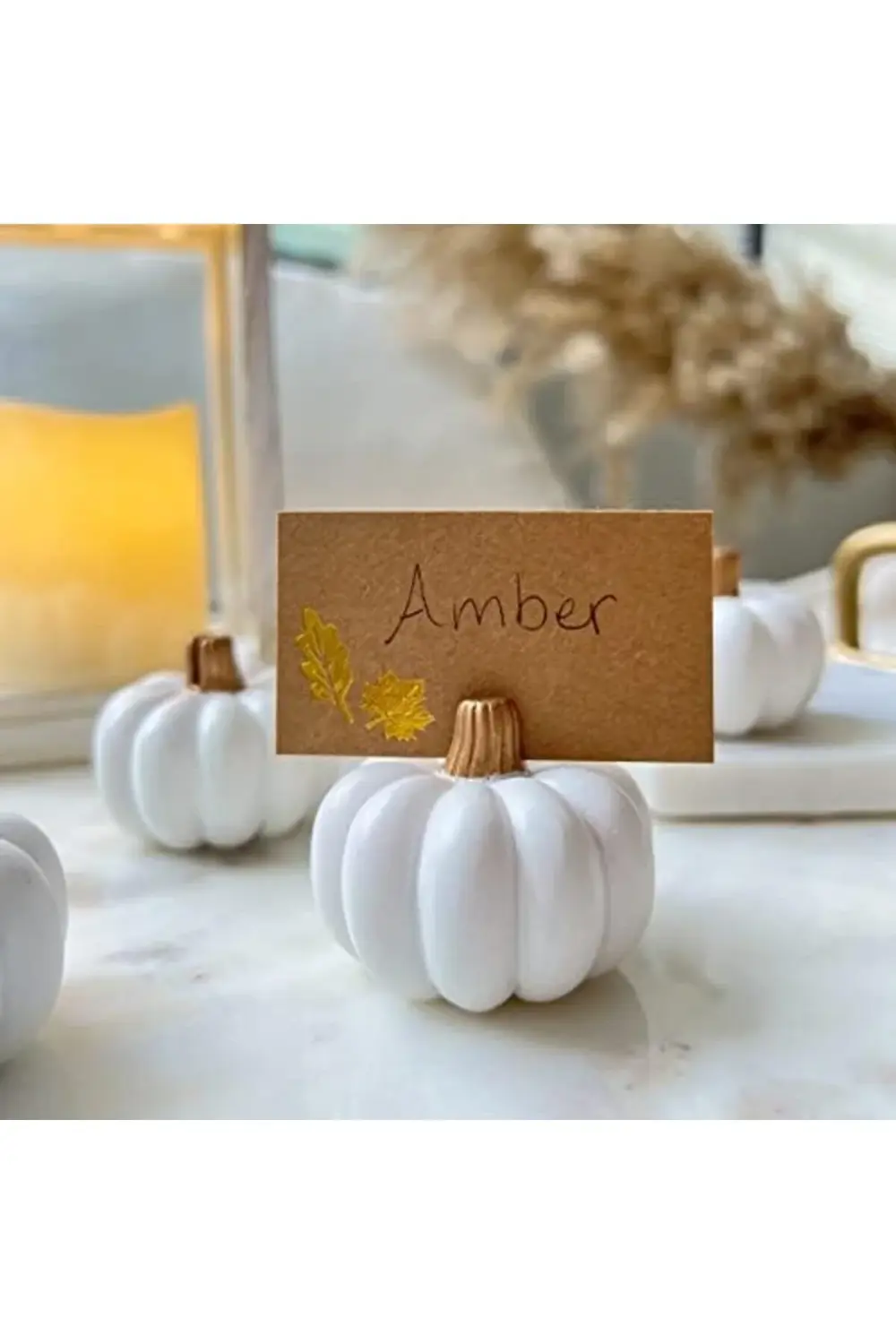 Aspen 25360NA Rustik Kabak Masa Dekorasyonu, Reçine, Beyaz/Zengin