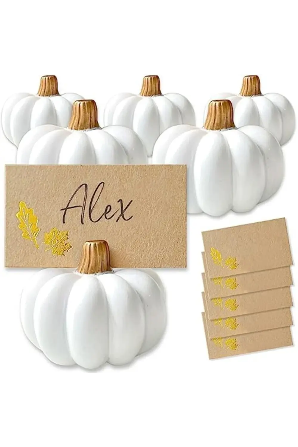 Aspen 25360NA Rustik Kabak Masa Dekorasyonu, Reçine, Beyaz/Zengin