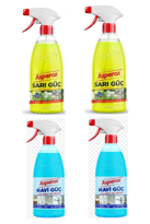ASPEROX Sarı Güç 1000 ml 2 Adet Mavi Güç 1000 ml 2 Adet Toplam 4 