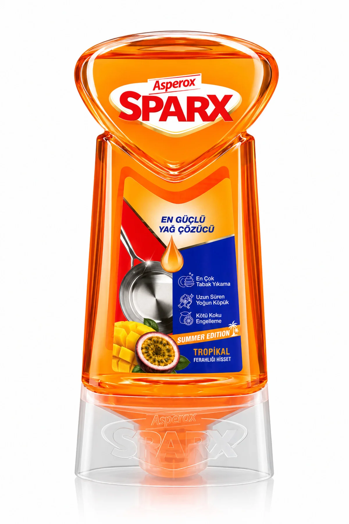 Asperox Sparx Tropikal Sıvı Bulaşık Deterjanı 650 ml – Güçlü Yağ Çözücü, Yoğun Köpük, Tropikal Ferahlık