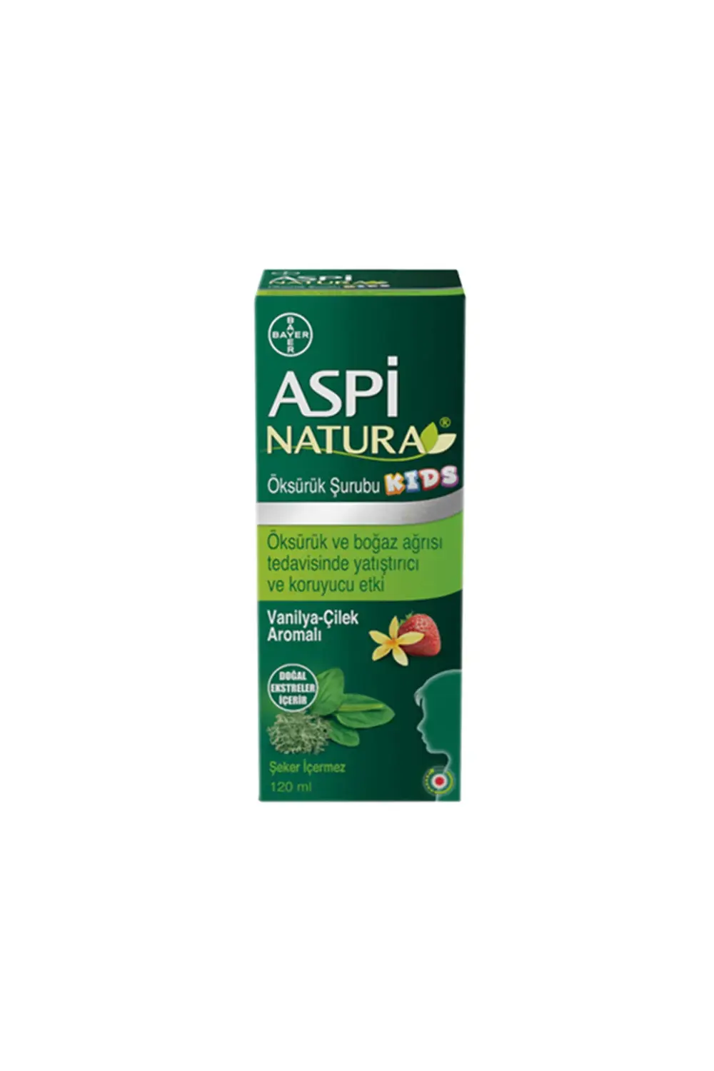 Aspi Natura Kids Şurubu Vanilya Çilek Aromalı 120 ml