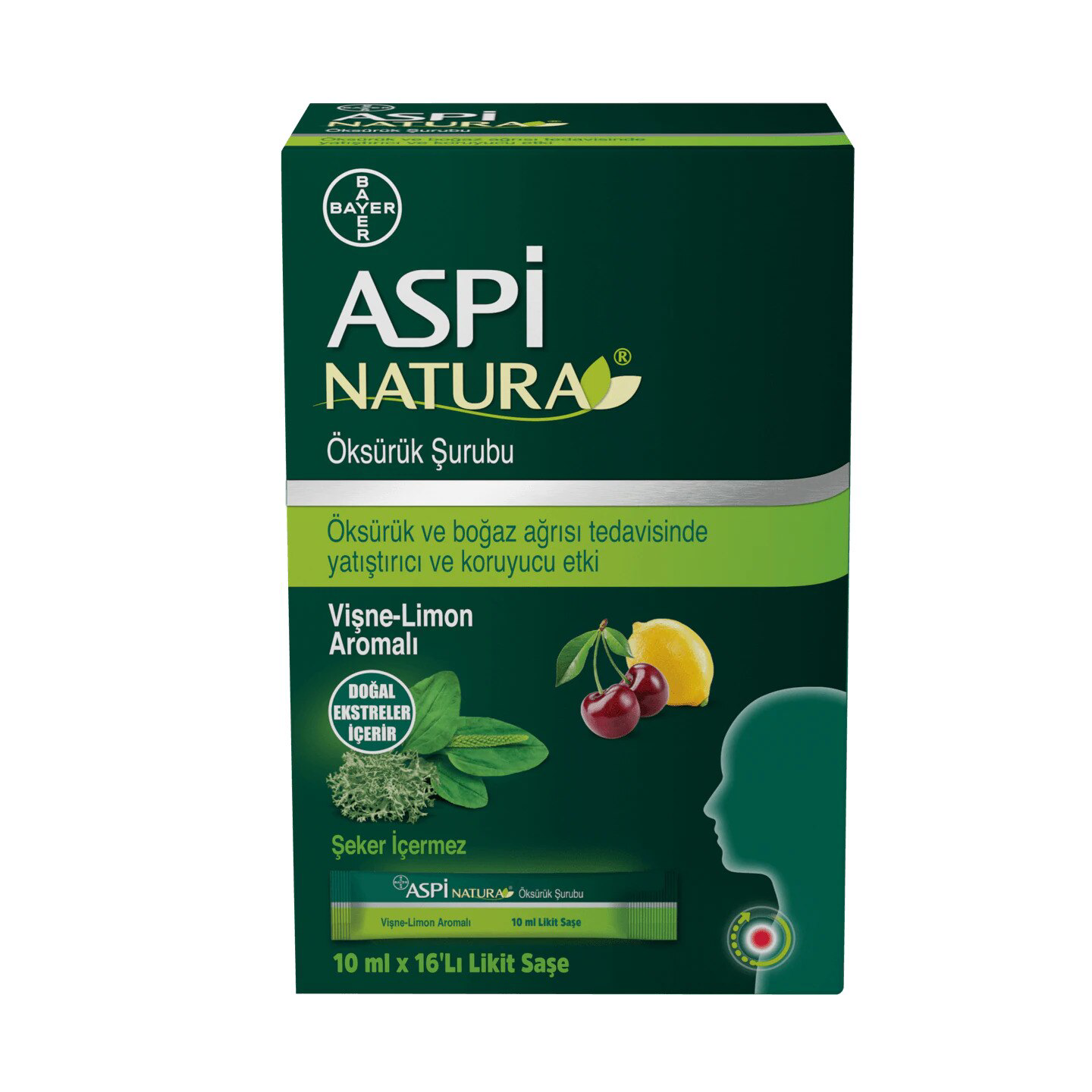 Bayer Aspinatura Öksürük Şurubu 16 Saşe 10 Ml