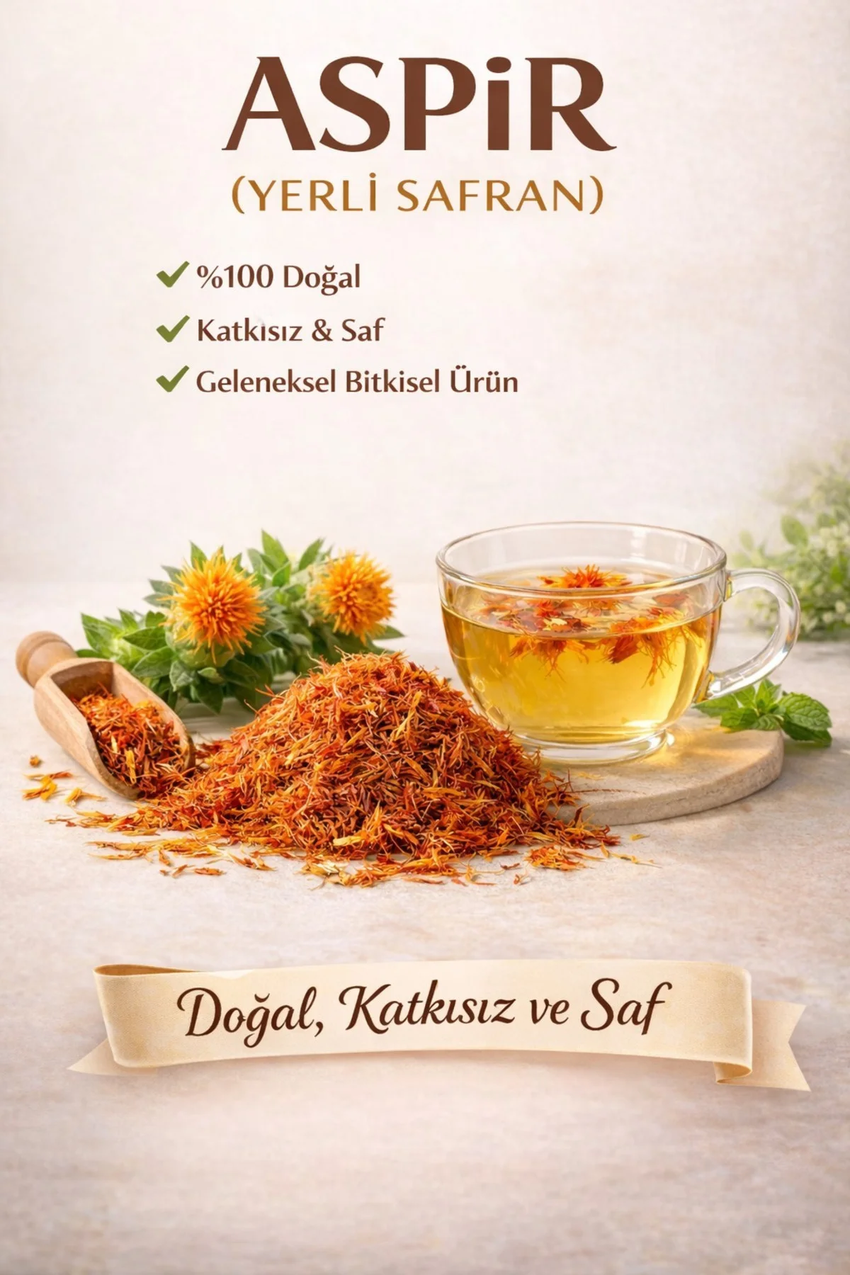 Aspir Çiçeği - Yerli Safran 50g Fiyatı, Yorumları ve Özellikleri