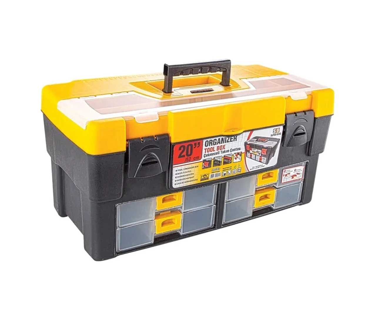 Asr-2055 20 İnç Takım Çantası - Plastik Kilitli