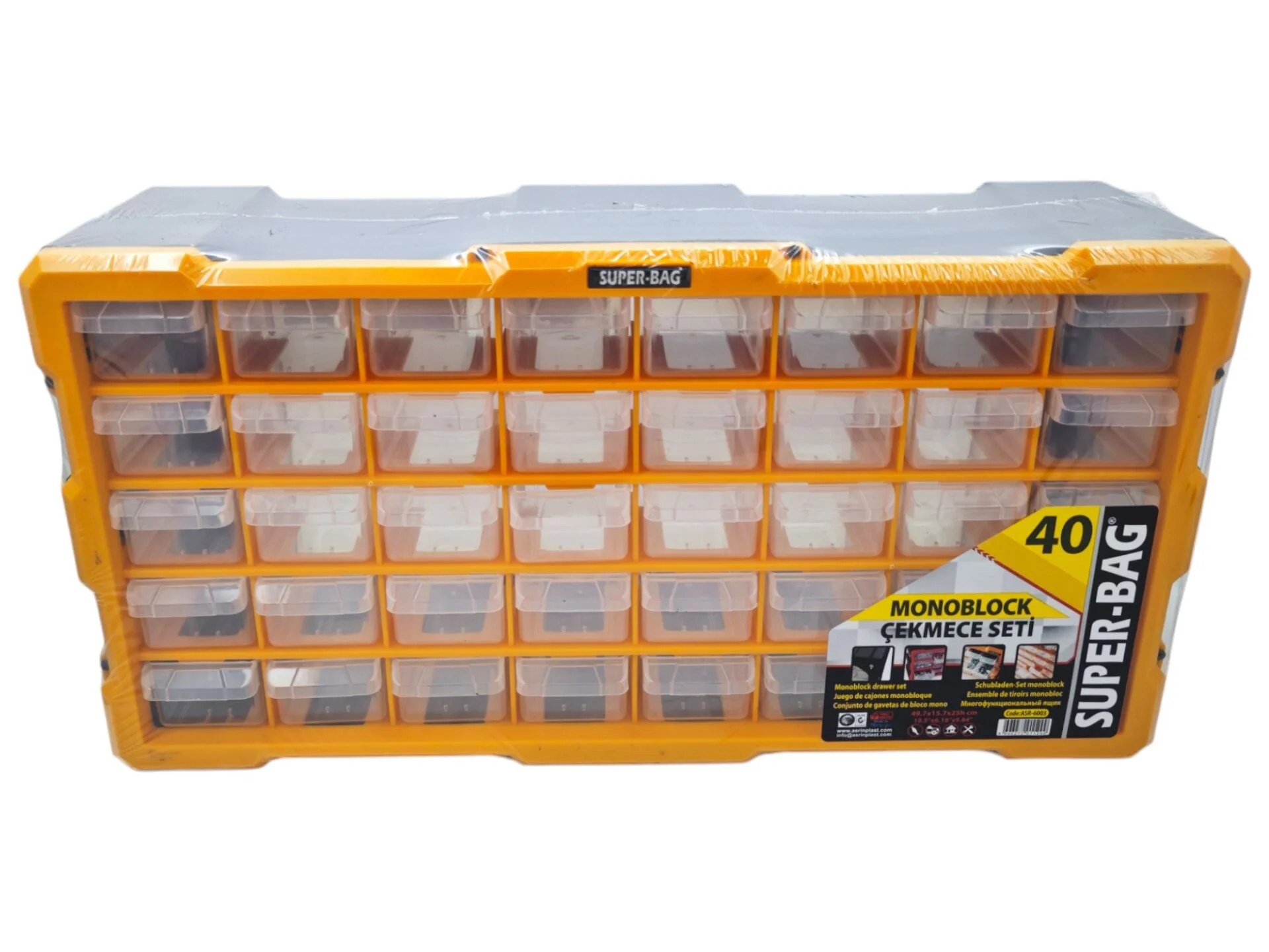 ASR-6003   Super-Bag 40lı Yatay Organizer Monoblock Çekmece Seti Fiyatı, Yorumları ve Özellikleri