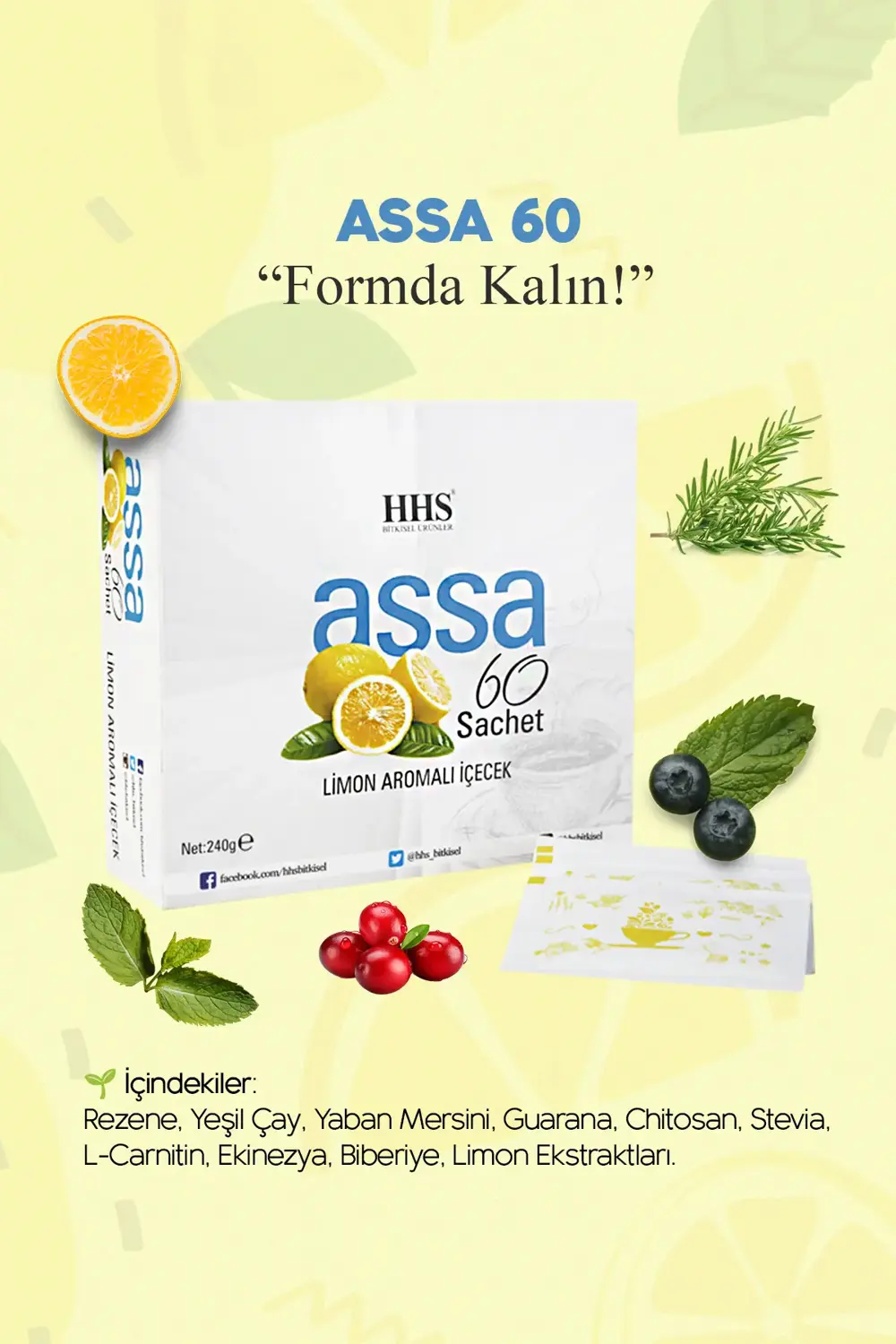 Assa 60 Sachet Karışık Bitkisel Diyet Çay