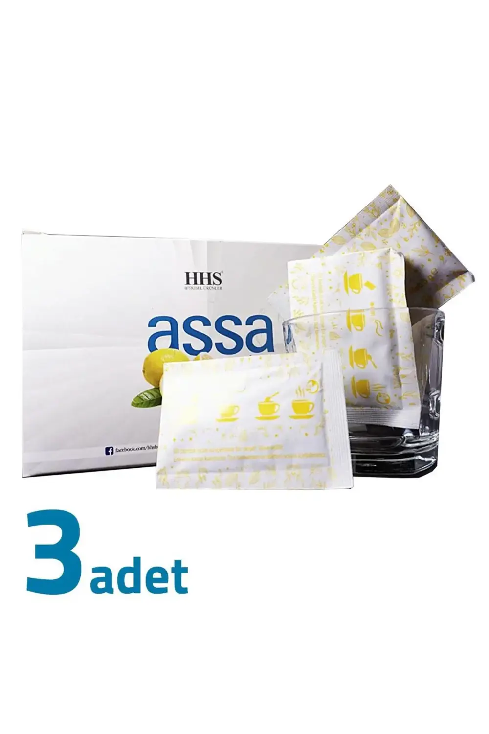 Assa 60 Sachet Limon Aromalı Bitki Form Çayı 240GR X 3 Adet