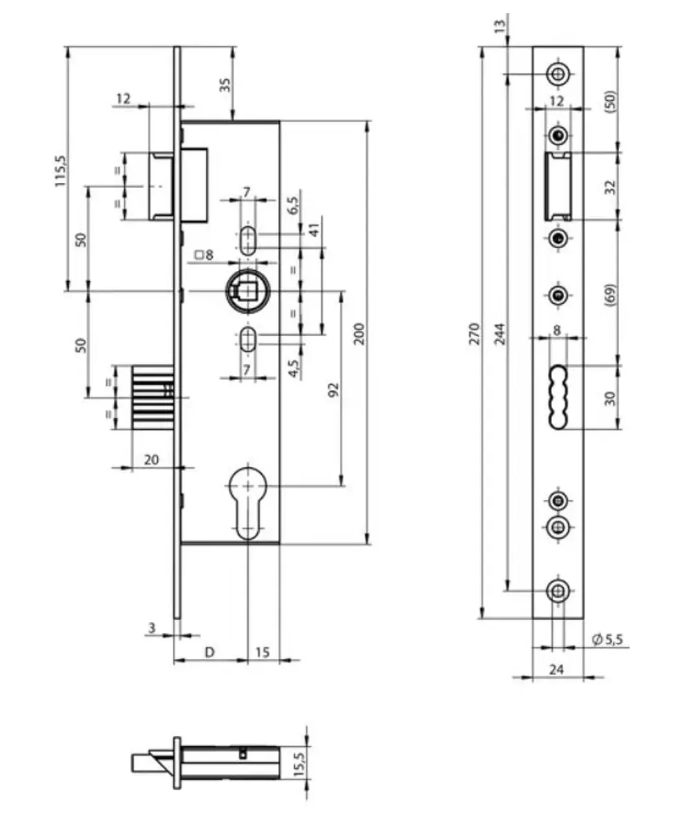 Assa Abloy Kapı Kilidi 40 Mm Silindirsiz
