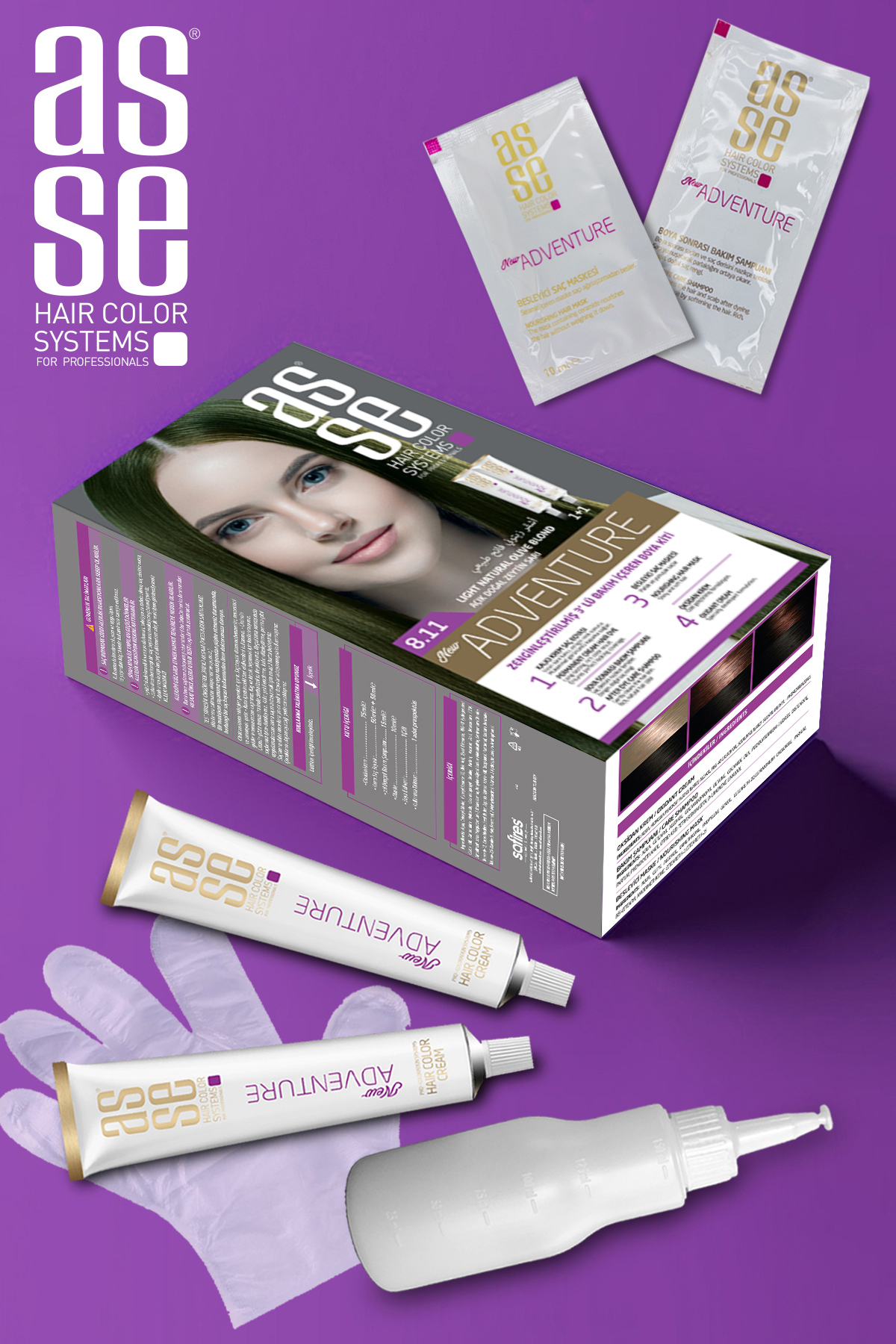 Asse  Set Saç Boyasi 8.11 50+50 Ml