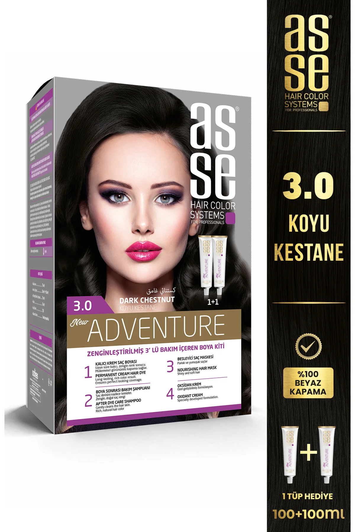 ASSE3.0 Koyu Kestane Set Saç Boyası