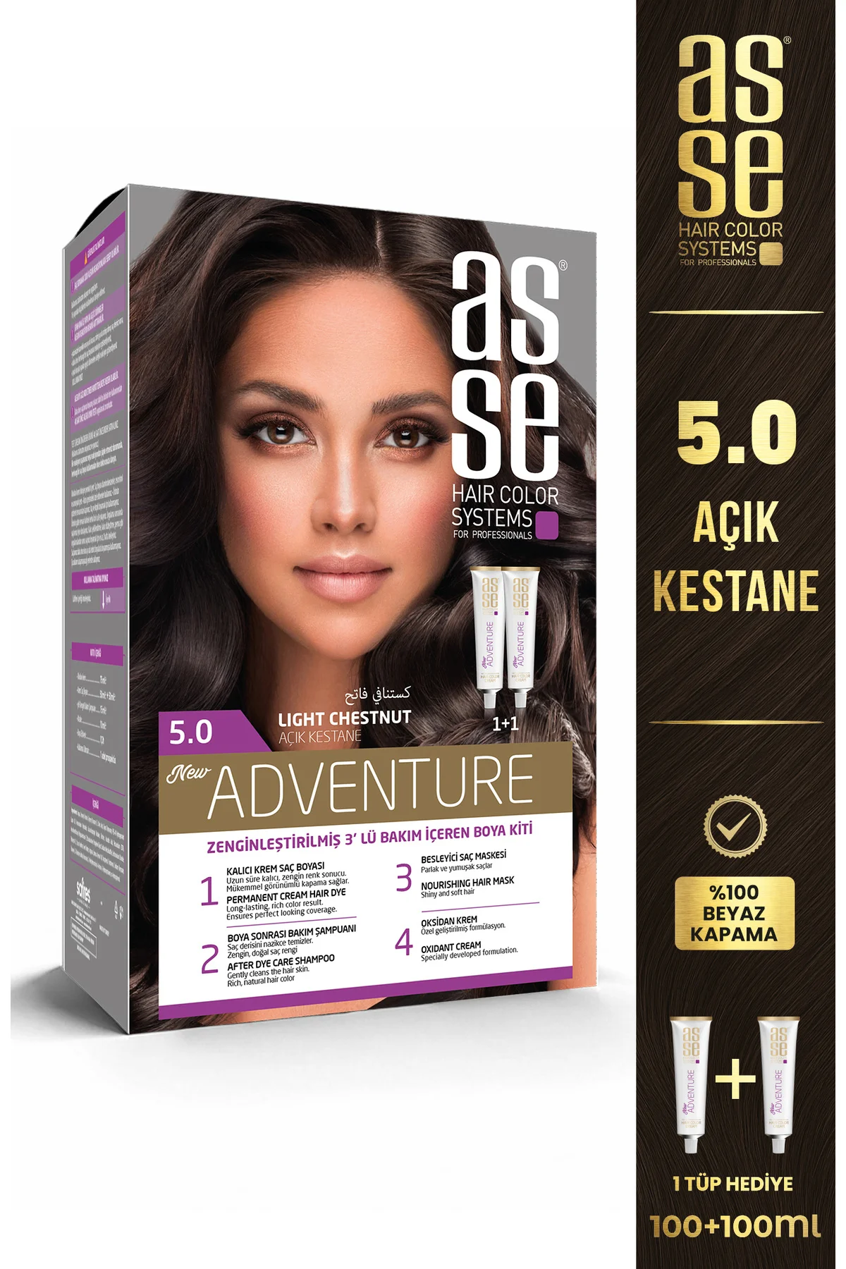 ASSEAdventure Set Saç Boyası No:5.0 Açık Kestane