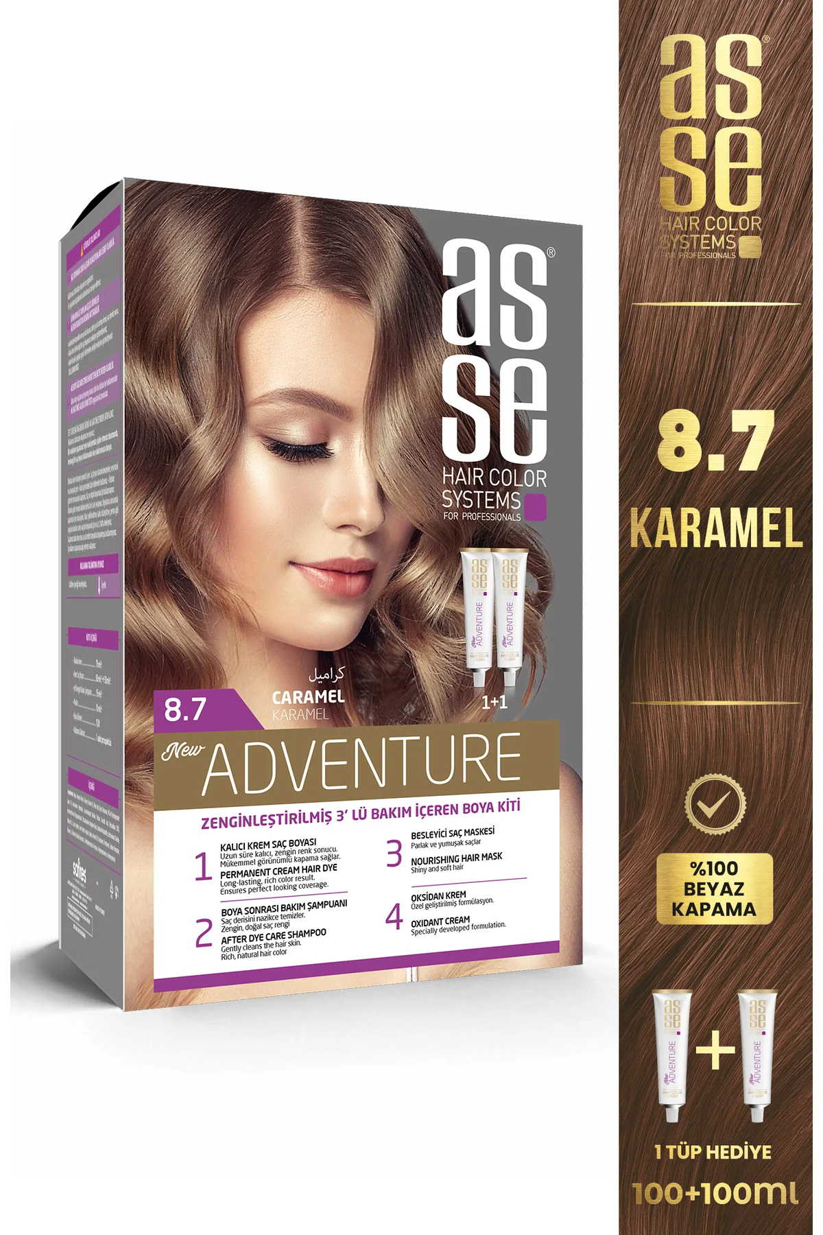 ASSEAdventure Set Saç Boyası No:8.7 Karamel