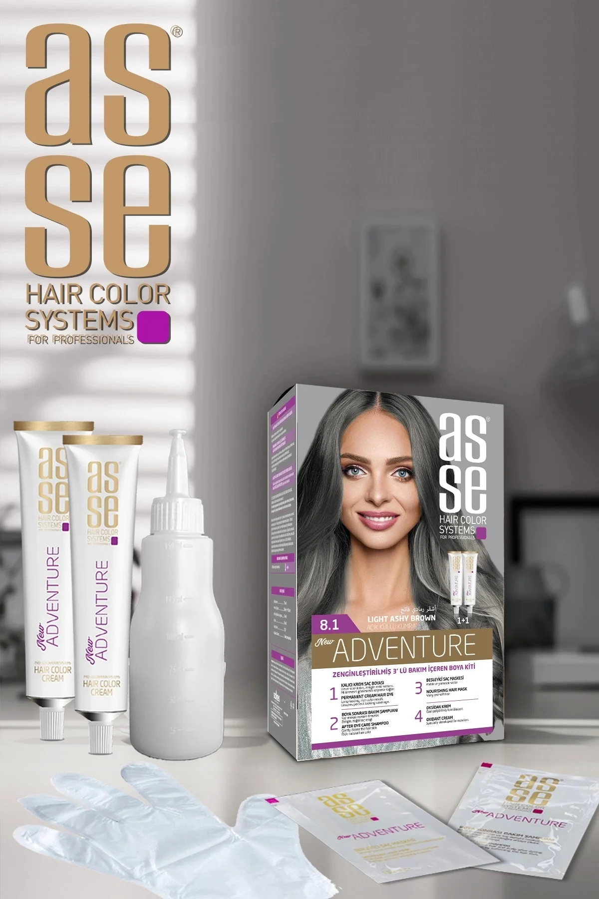 ASSEAdventure Set Saç Boyası No:8.1 Açık Küllü Kumral