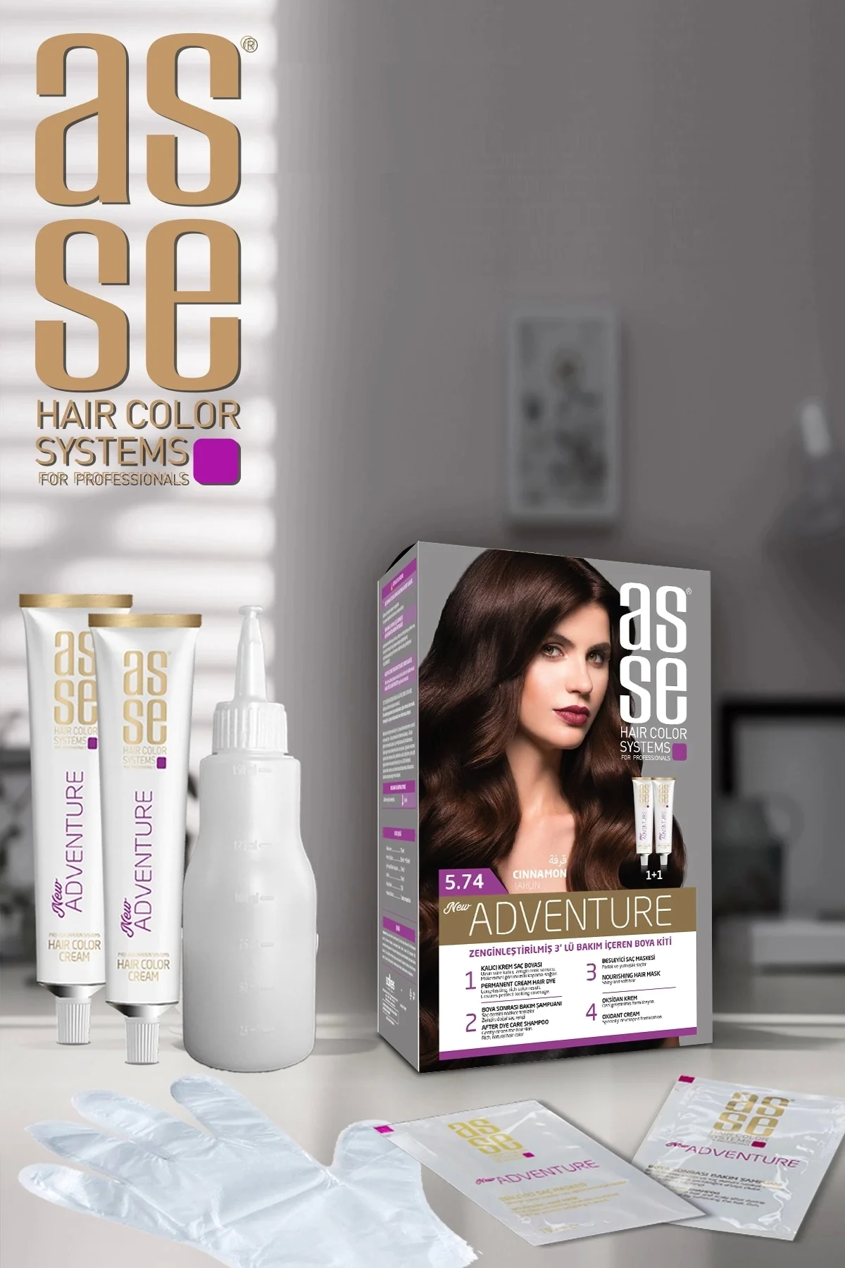 ASSEAdventure Set Saç Boyası No:5.74 Tarçın