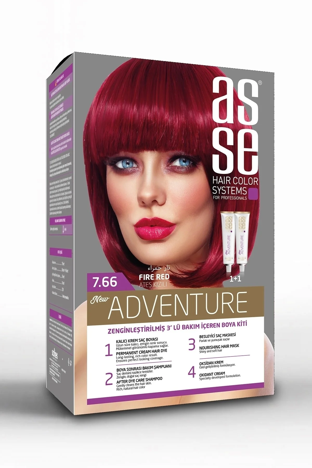 ASSEAdventure Set Saç Boyası No:7.66 Ateş Kızılı