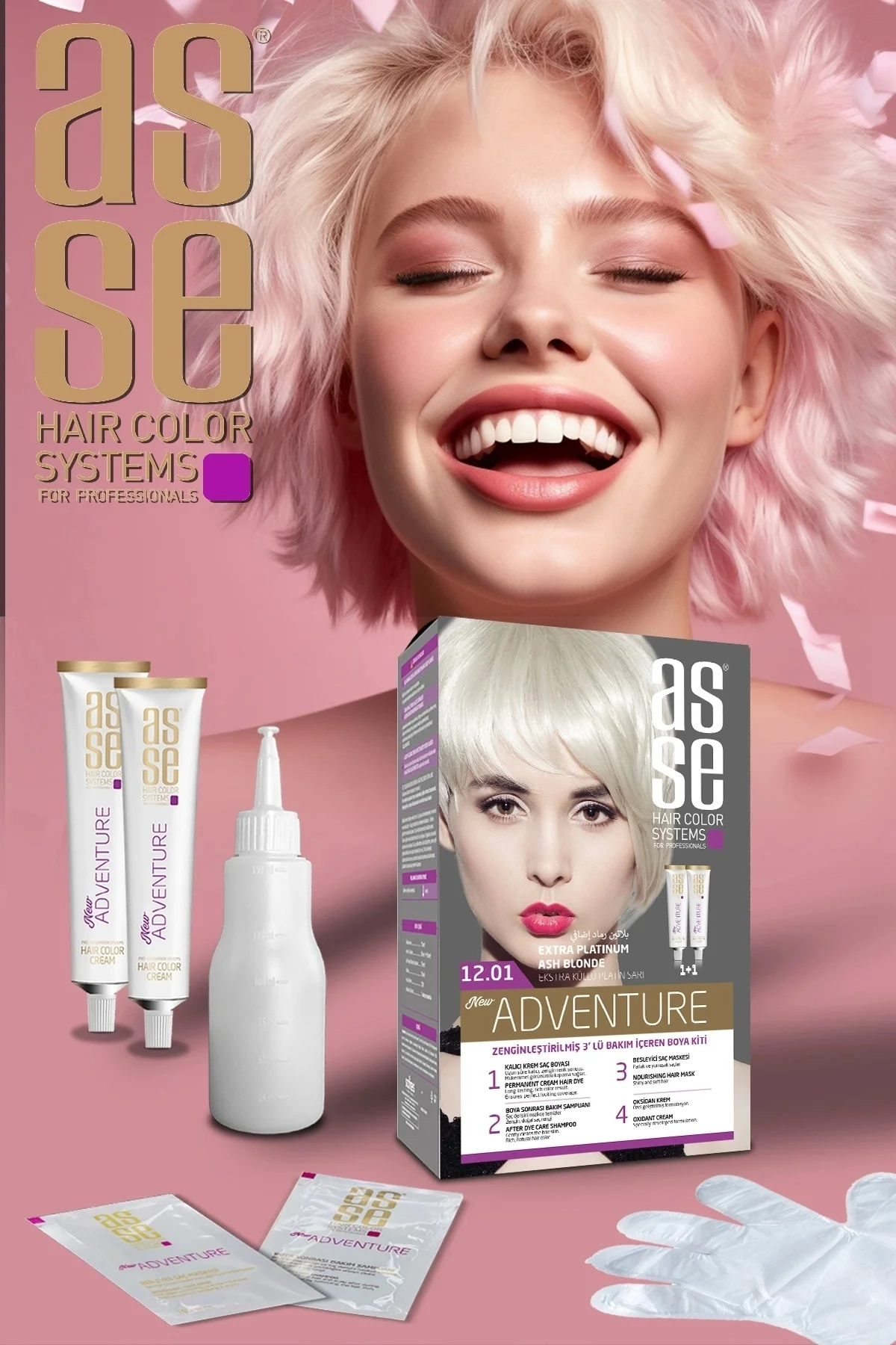 ASSEAdventure Set Saç Boyası No:12.1 Extra Küllü Platin