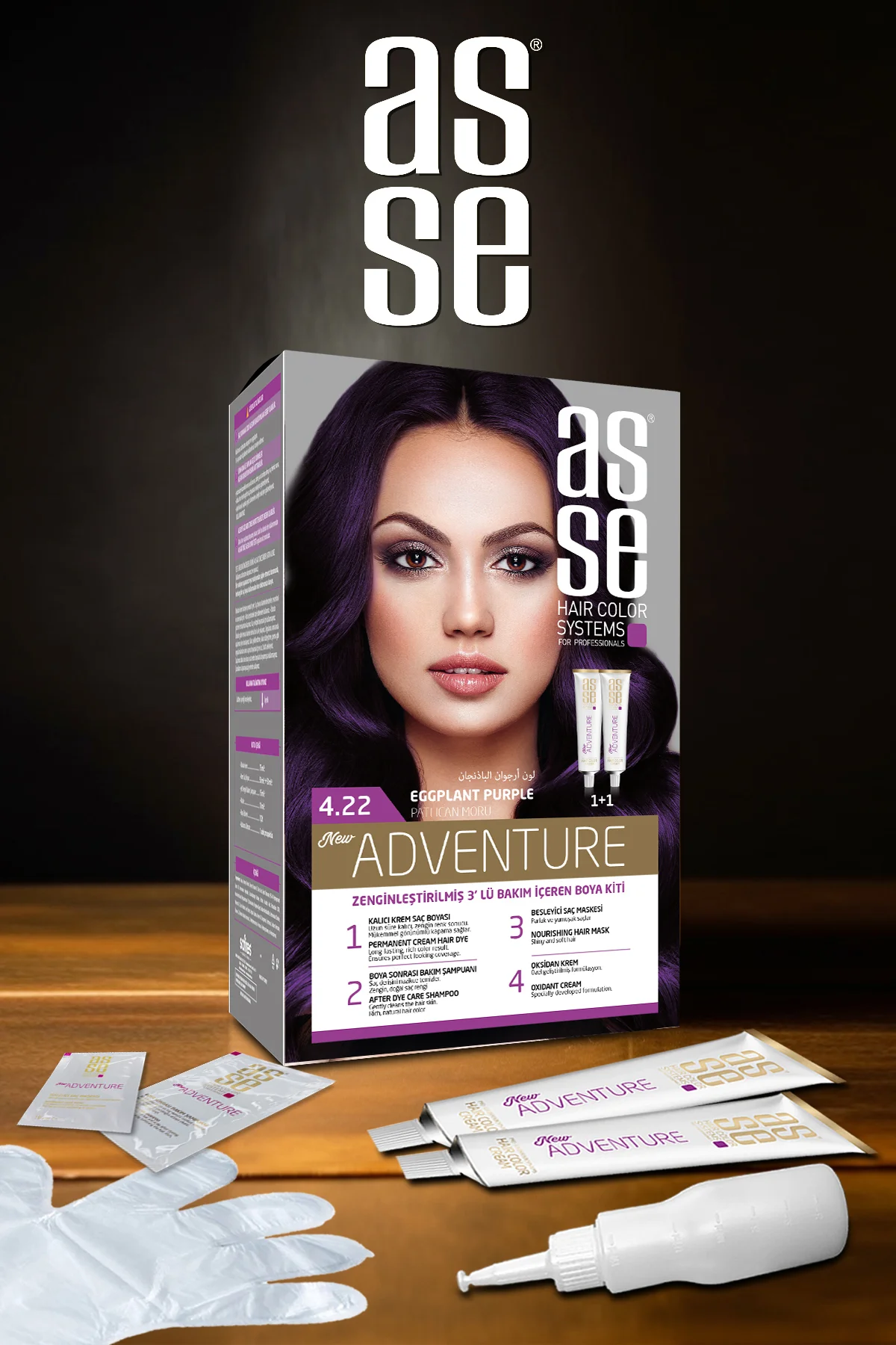 ASSEAdventure Set Saç Boyası No:4.22 Patlıcan Moru