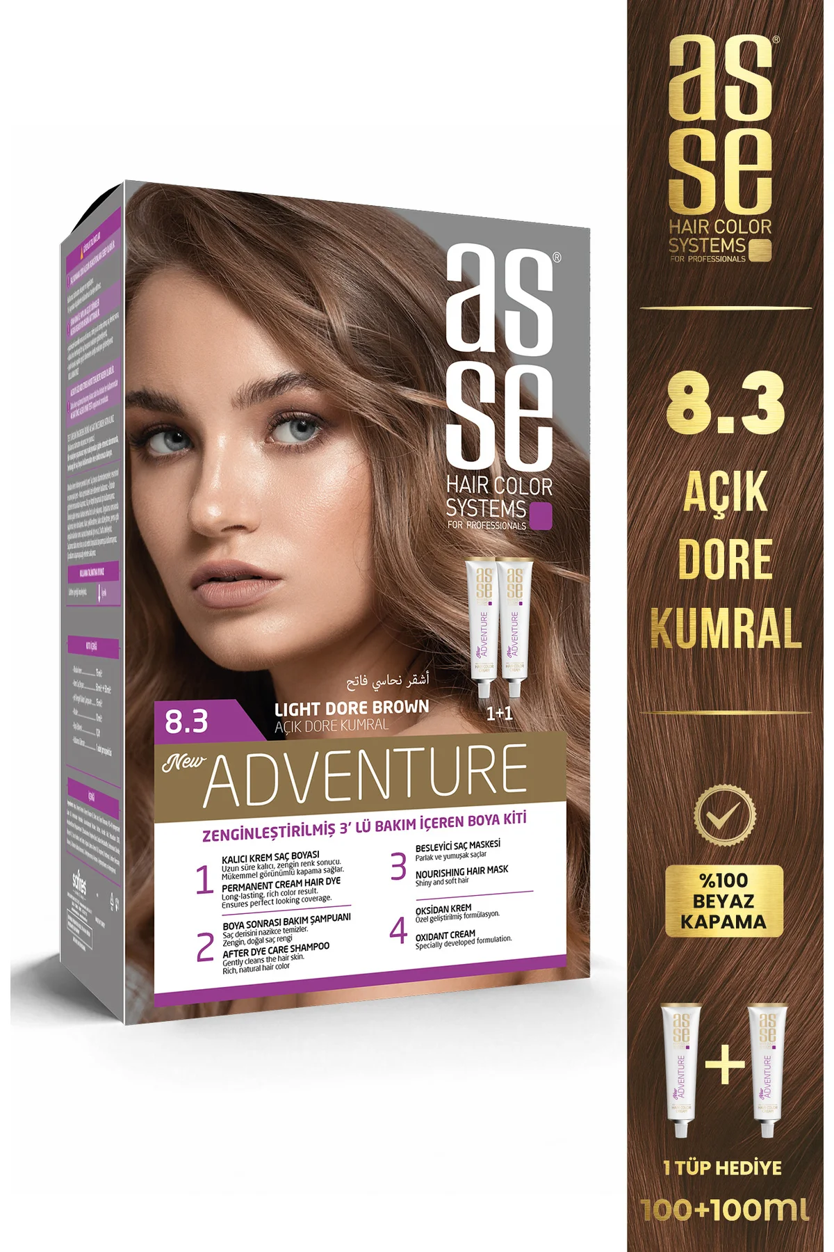 ASSEAdventure Set Saç Boyası No:8.3 Açık Dore Kumral