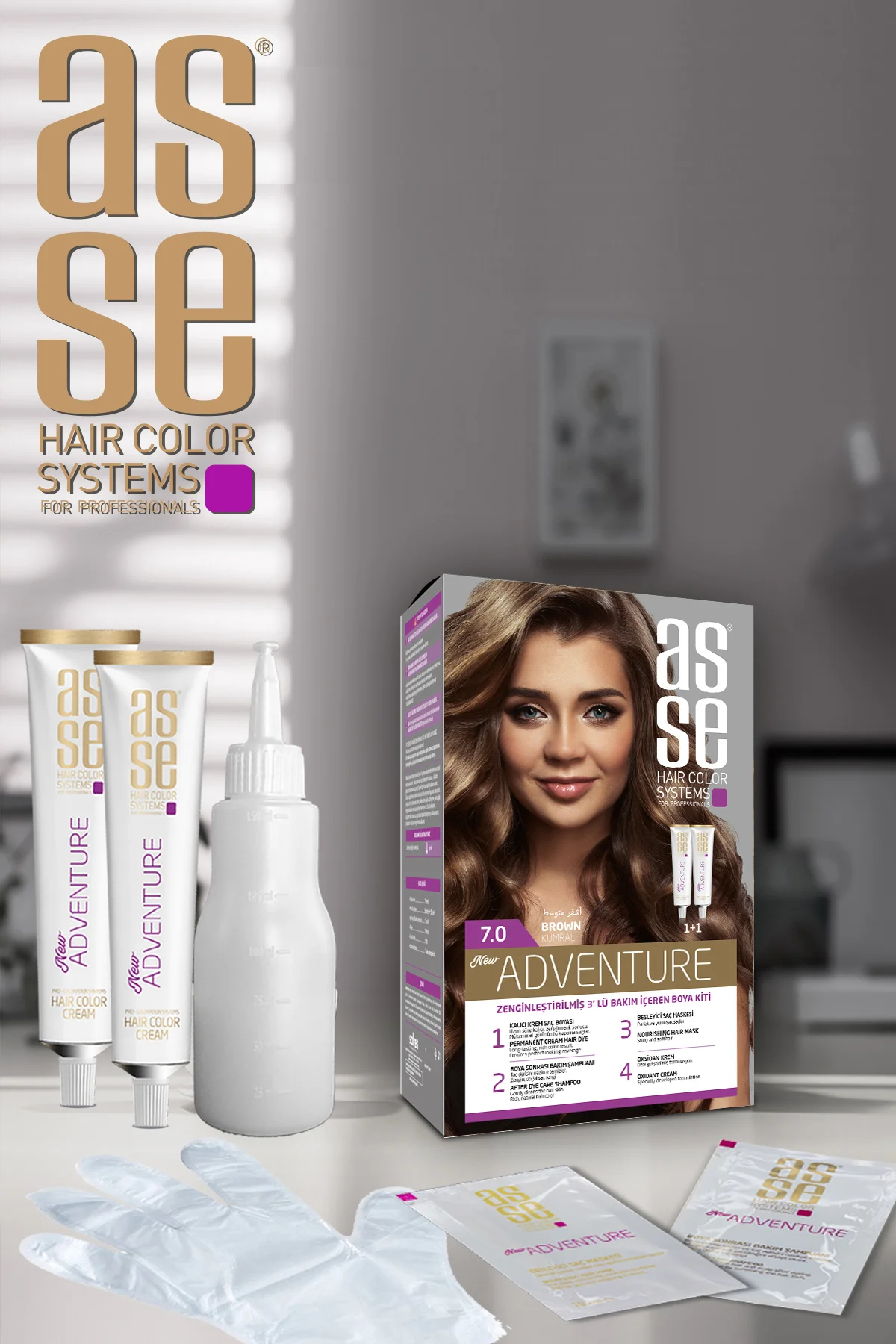 ASSEAdventure Set Saç Boyası No:7.0 Kumral