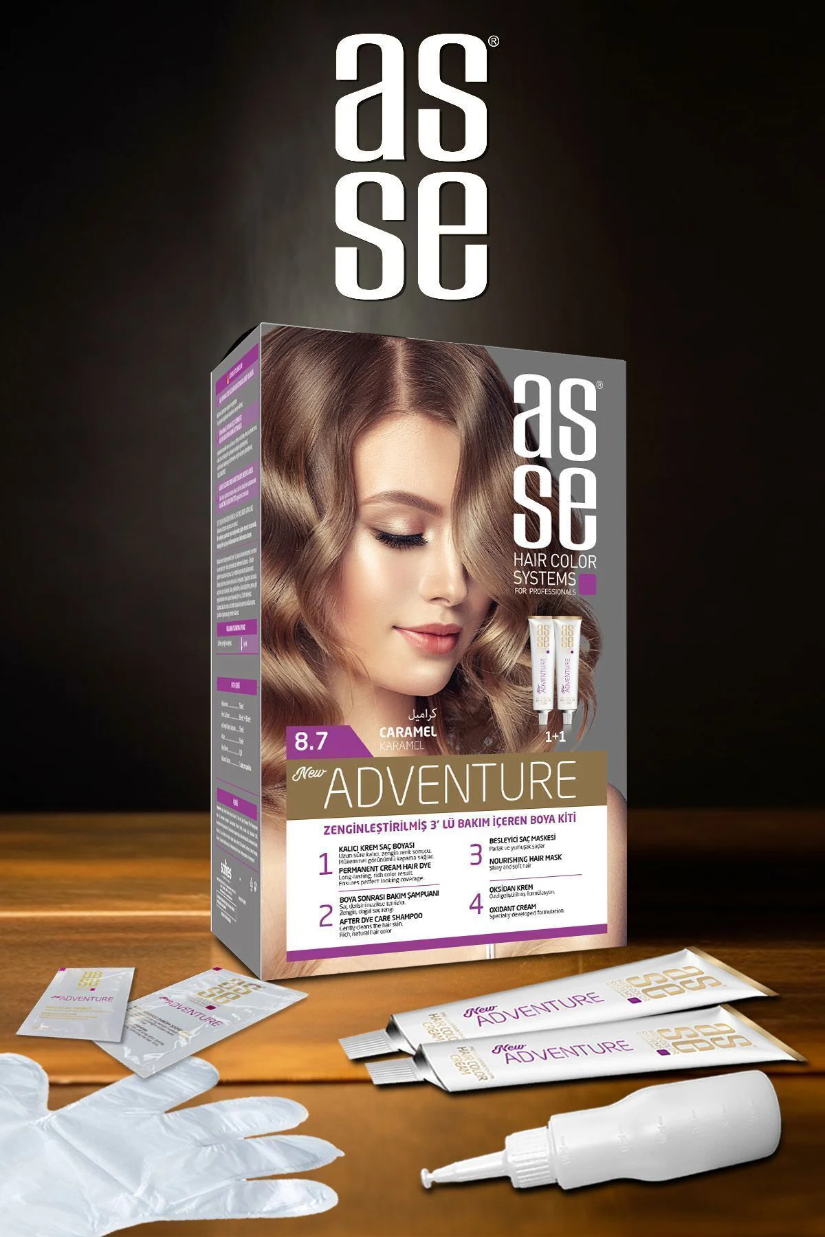 ASSEAdventure Set Saç Boyası No:8.7 Karamel